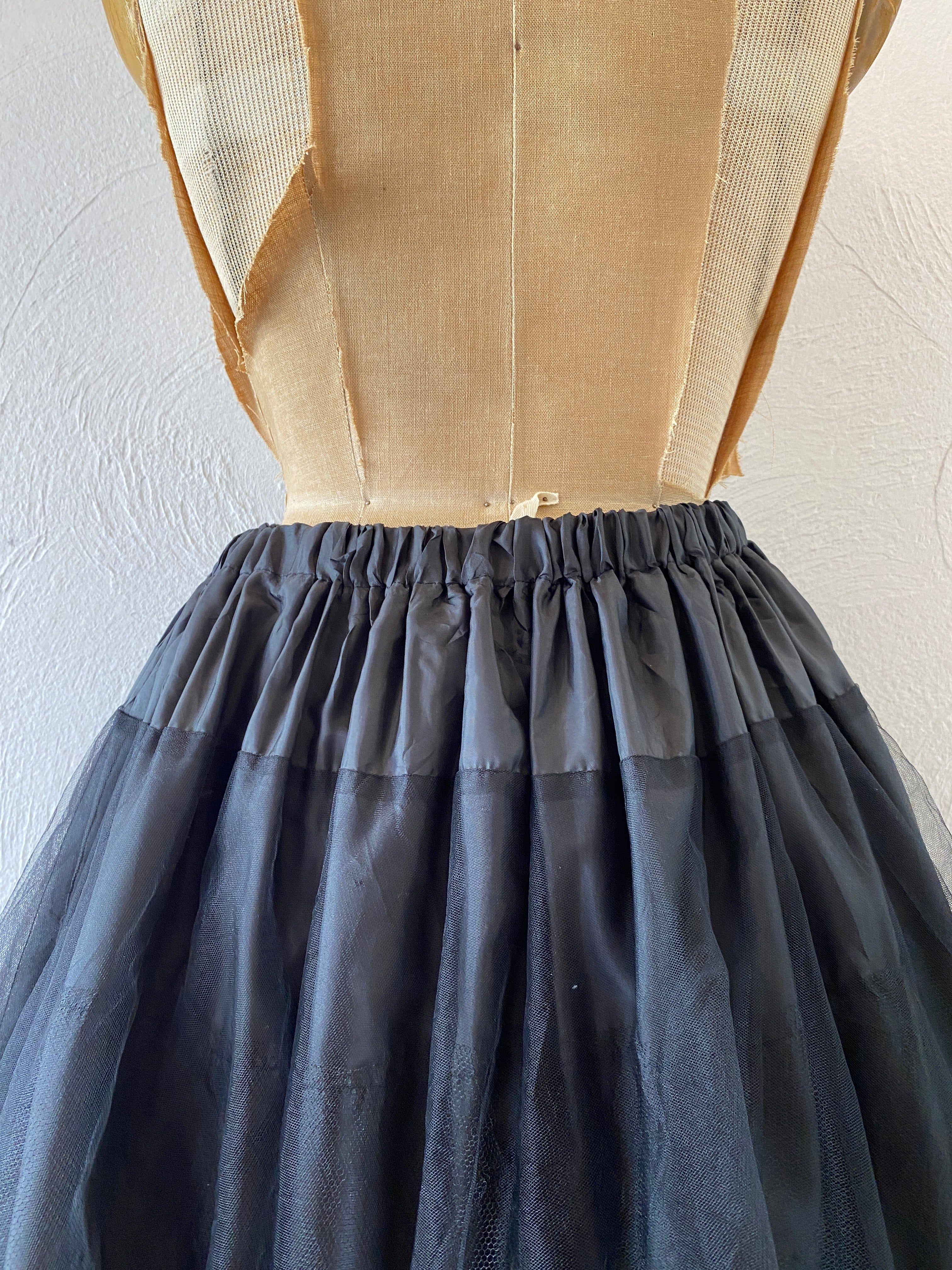 black tull skirt