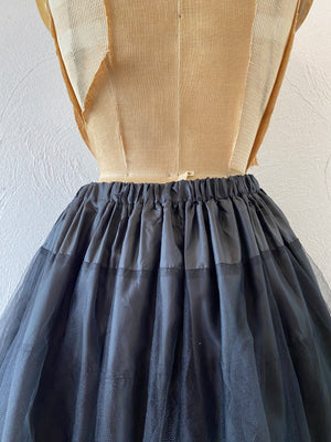 black tull skirt