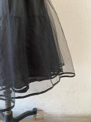 black tull skirt