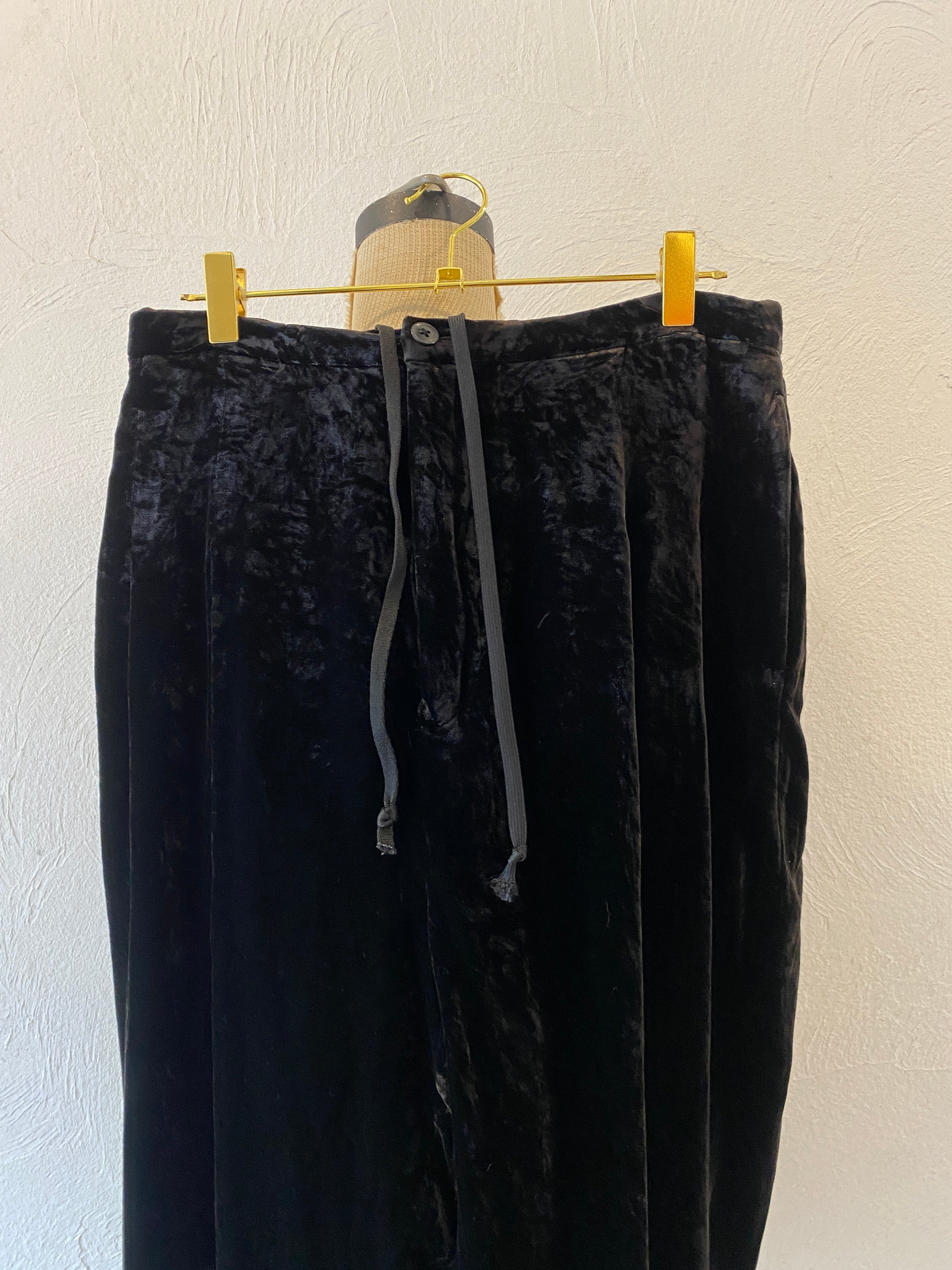 ribbon velour pants