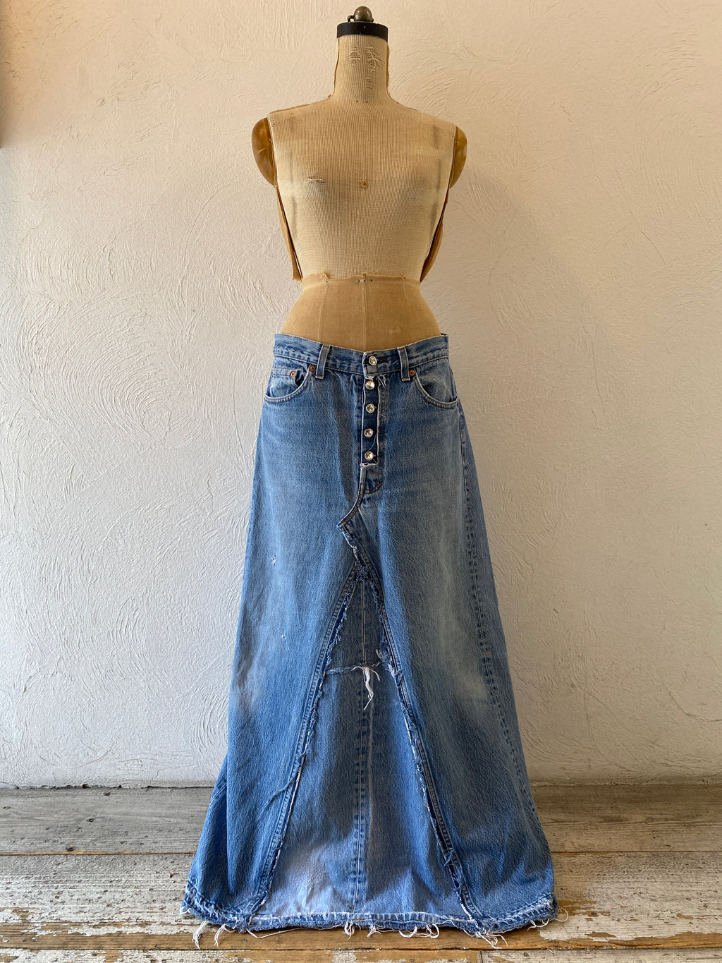 remake denim skirt