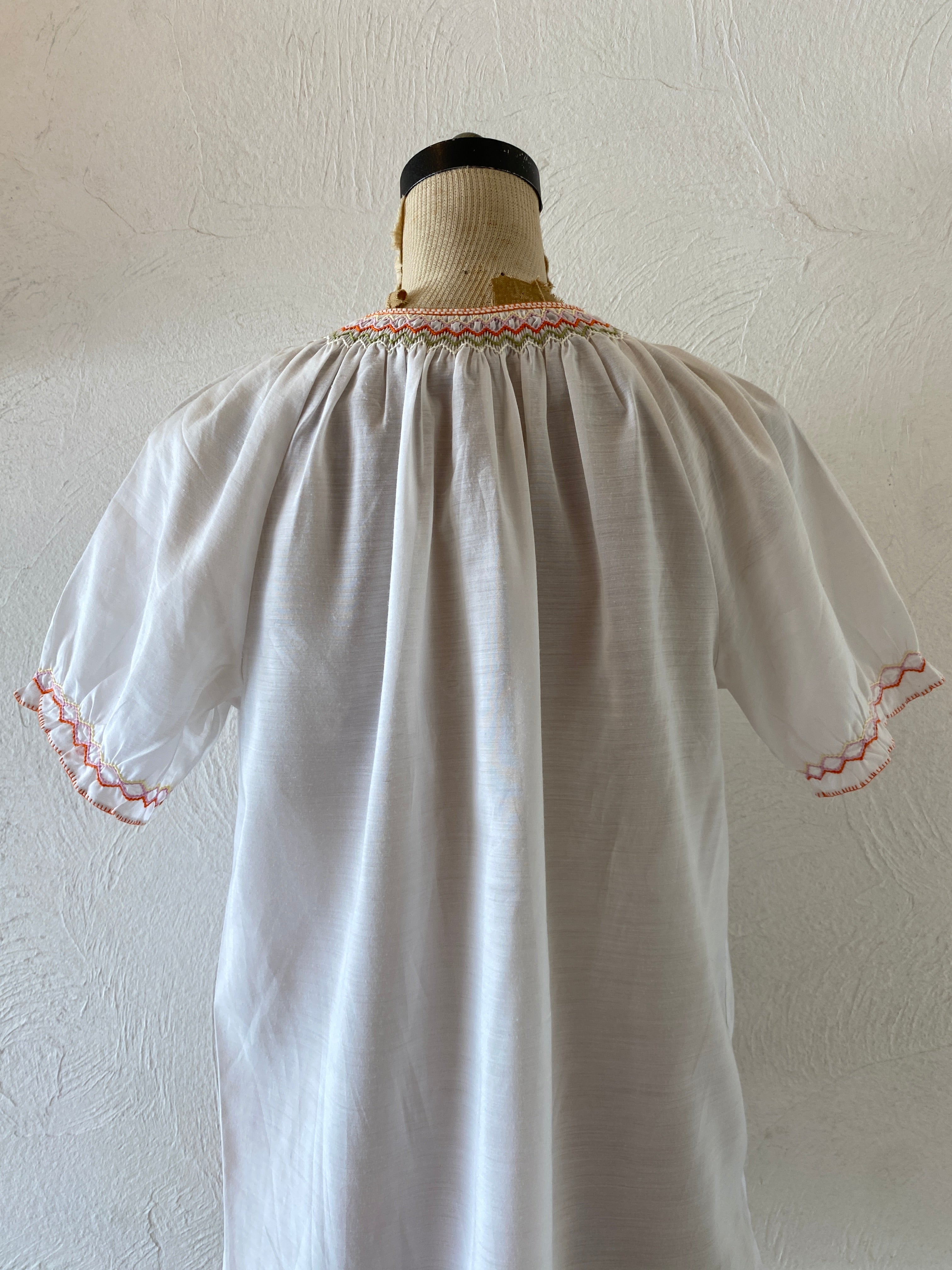orange embroidery blouse