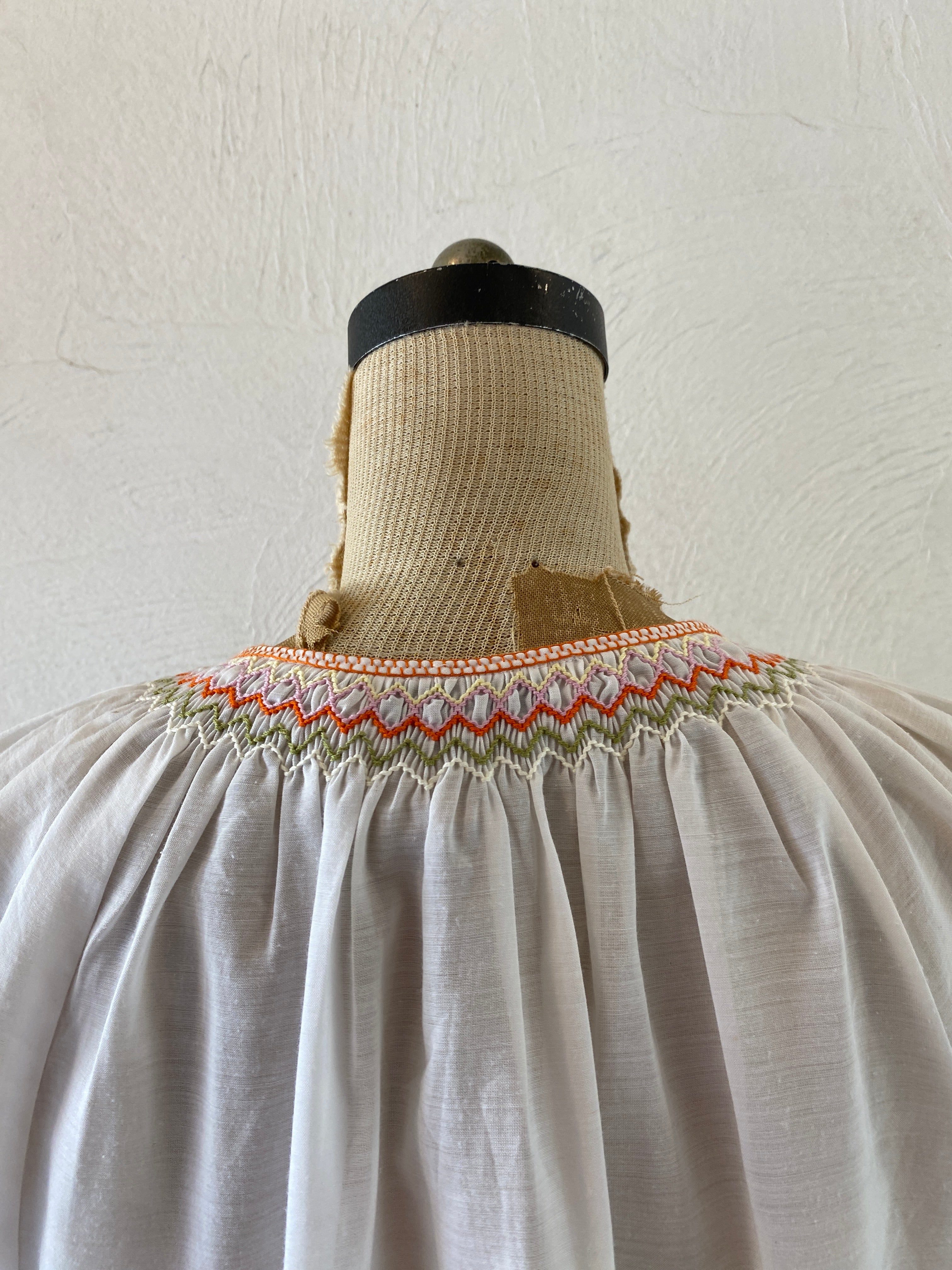 orange embroidery blouse