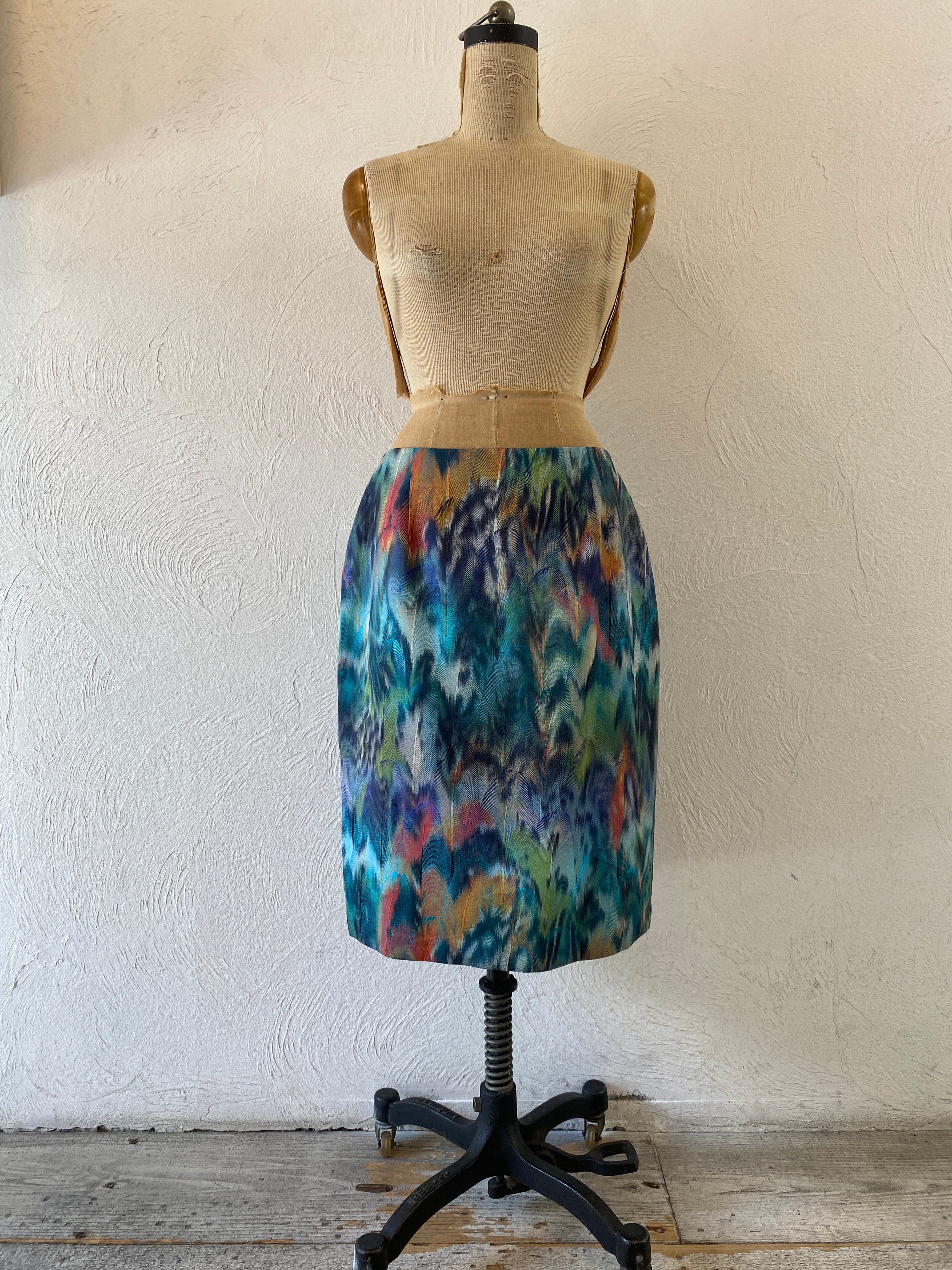 feather pattern skirt