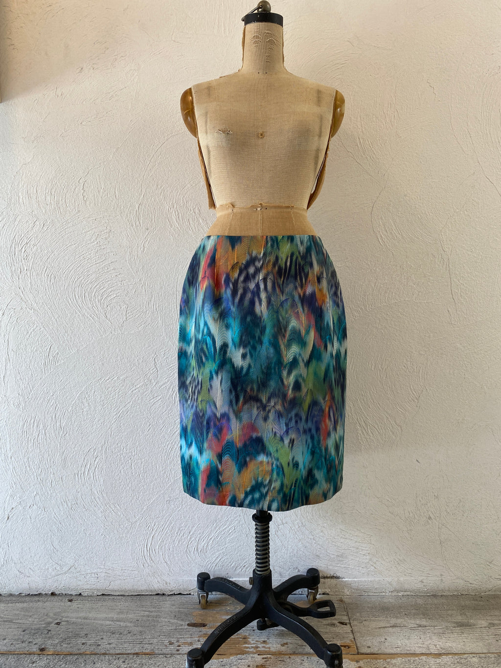 feather pattern skirt