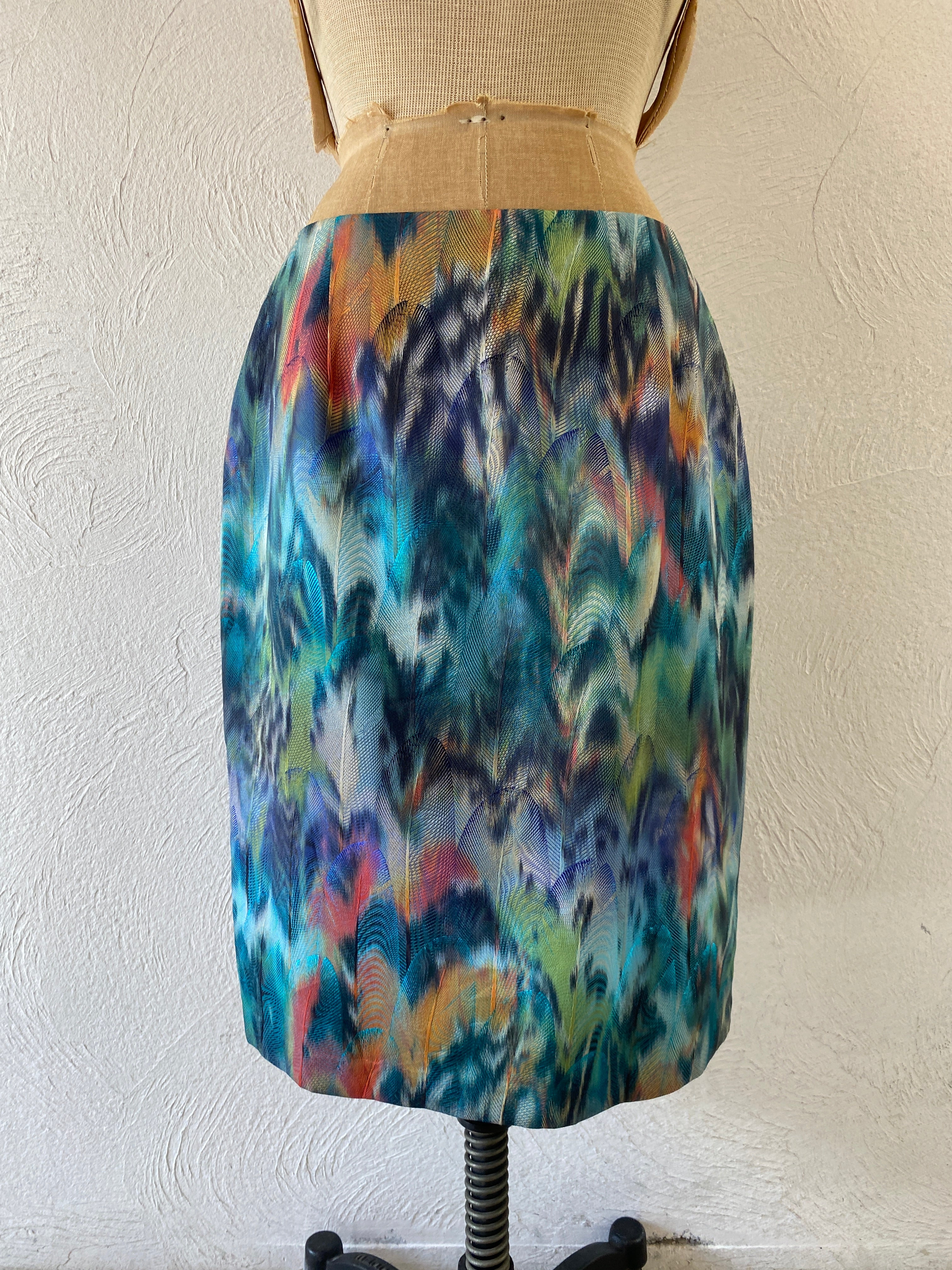 feather pattern skirt