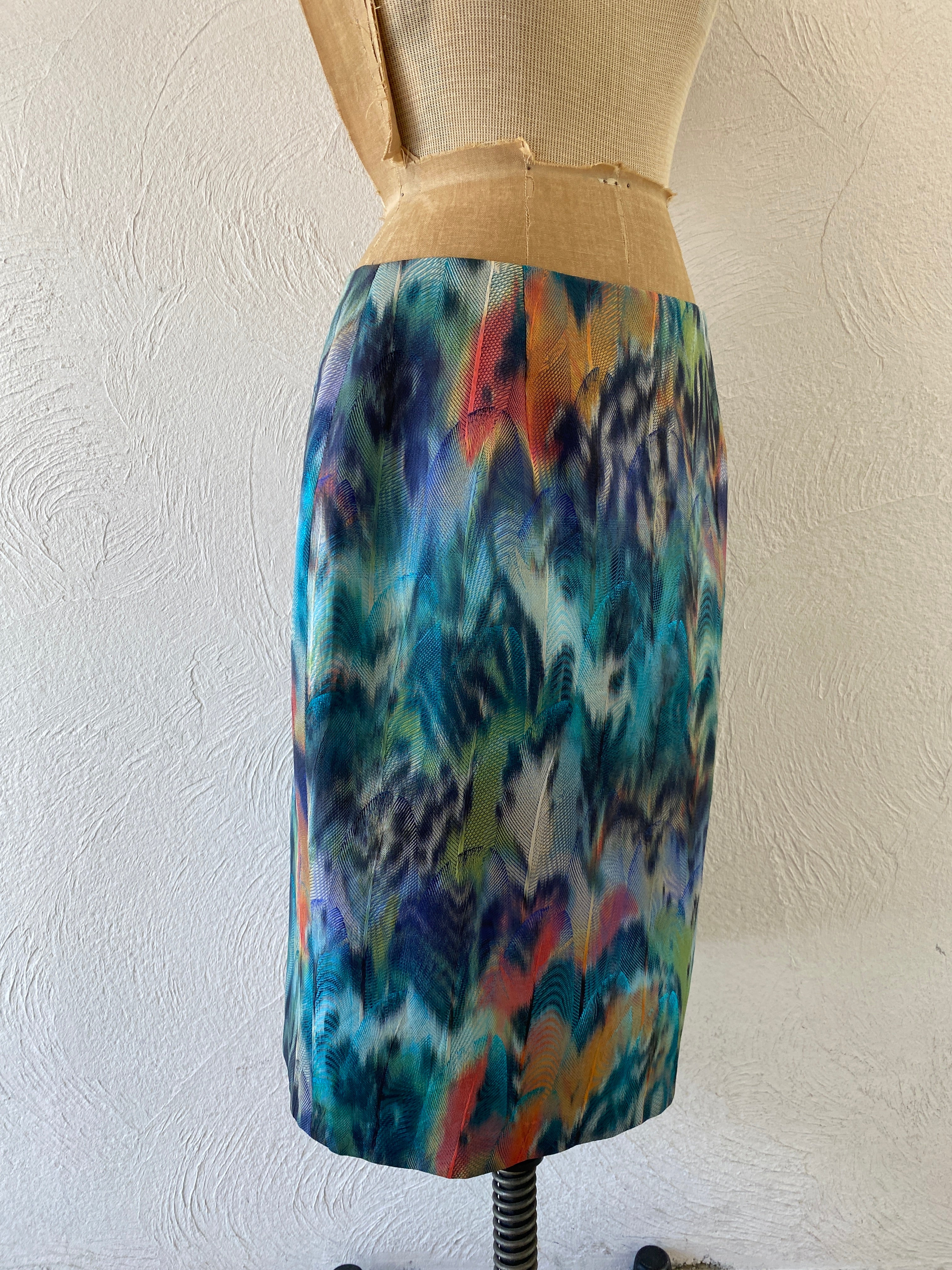 feather pattern skirt