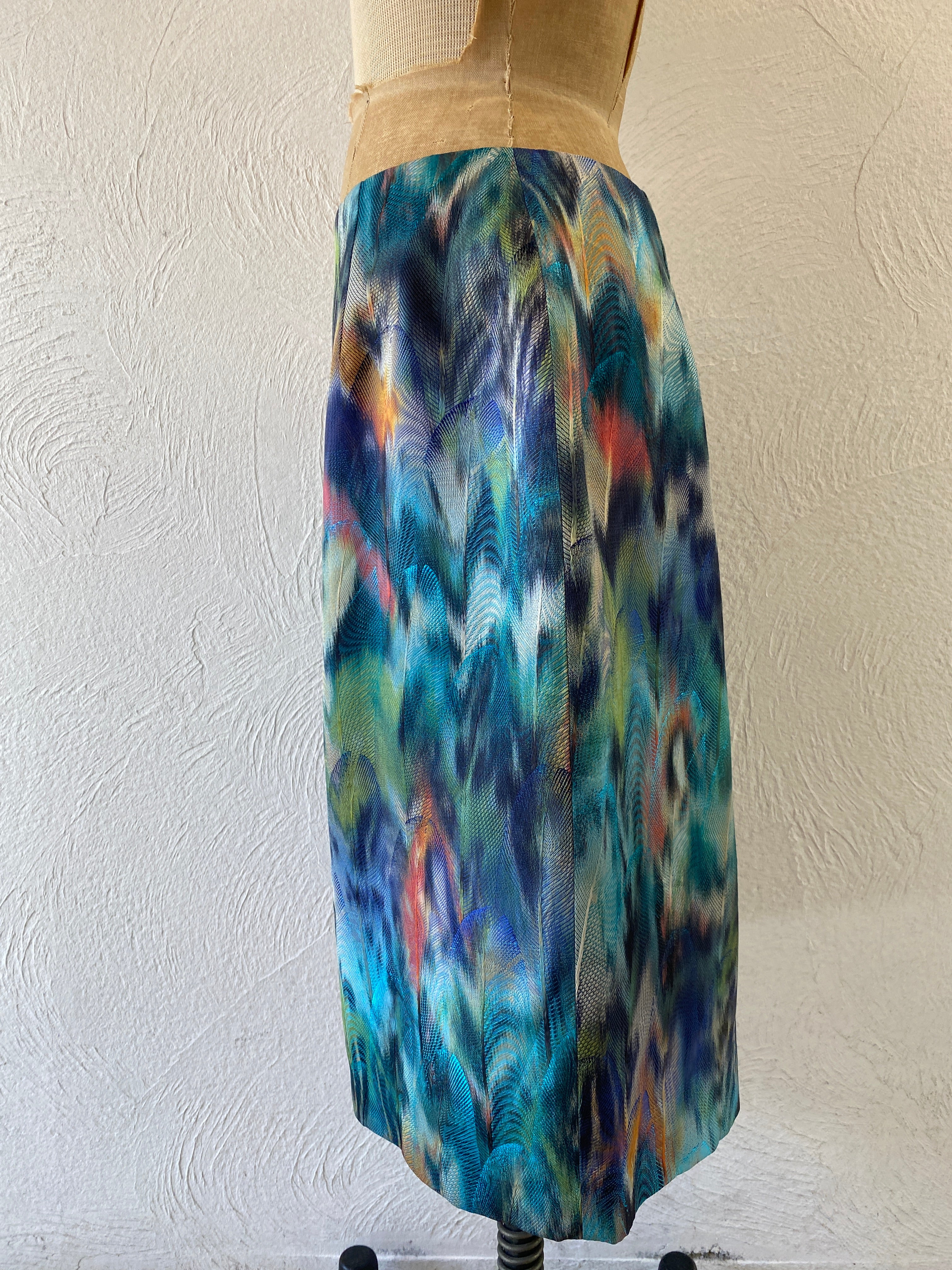 feather pattern skirt