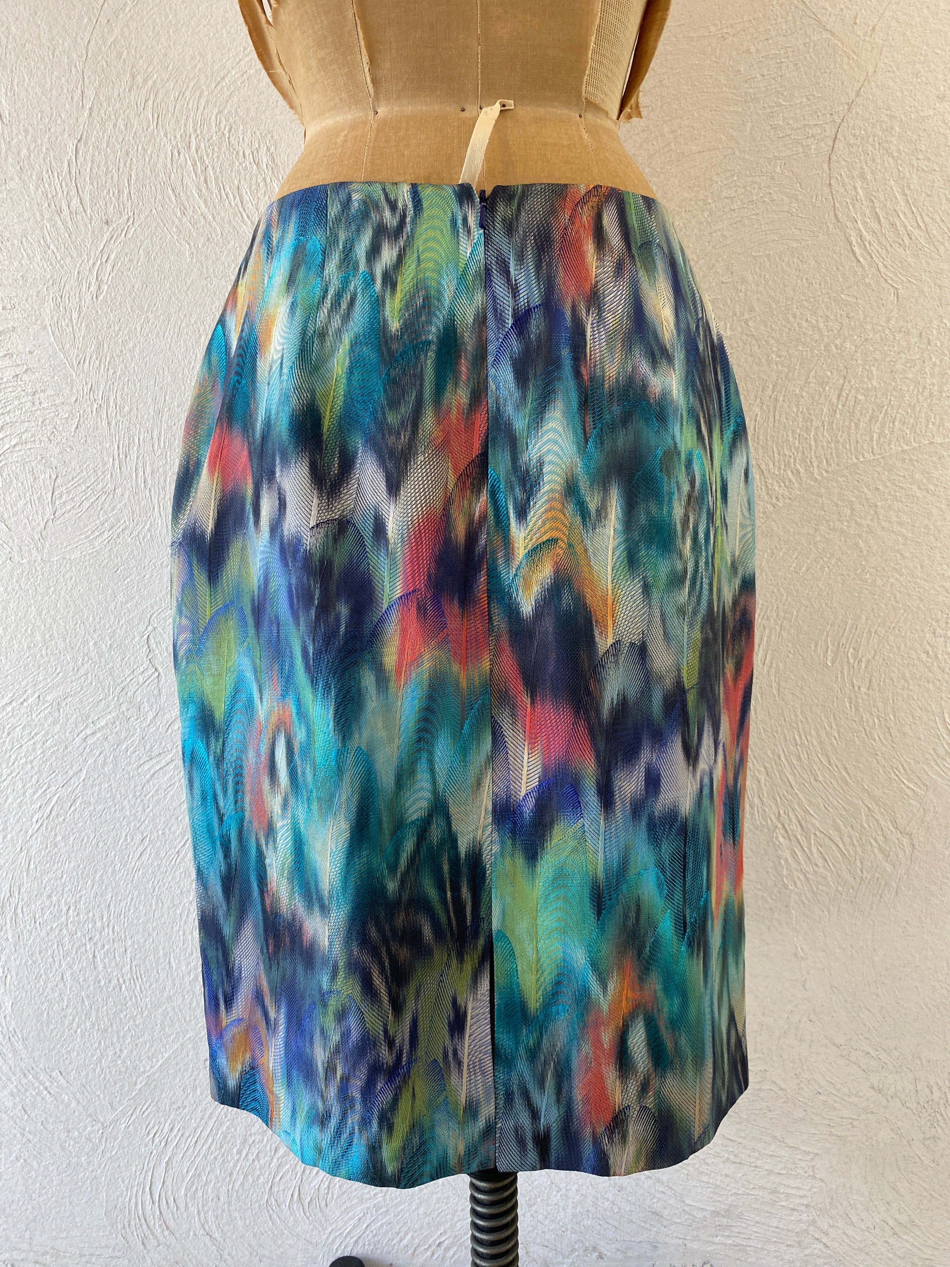 feather pattern skirt