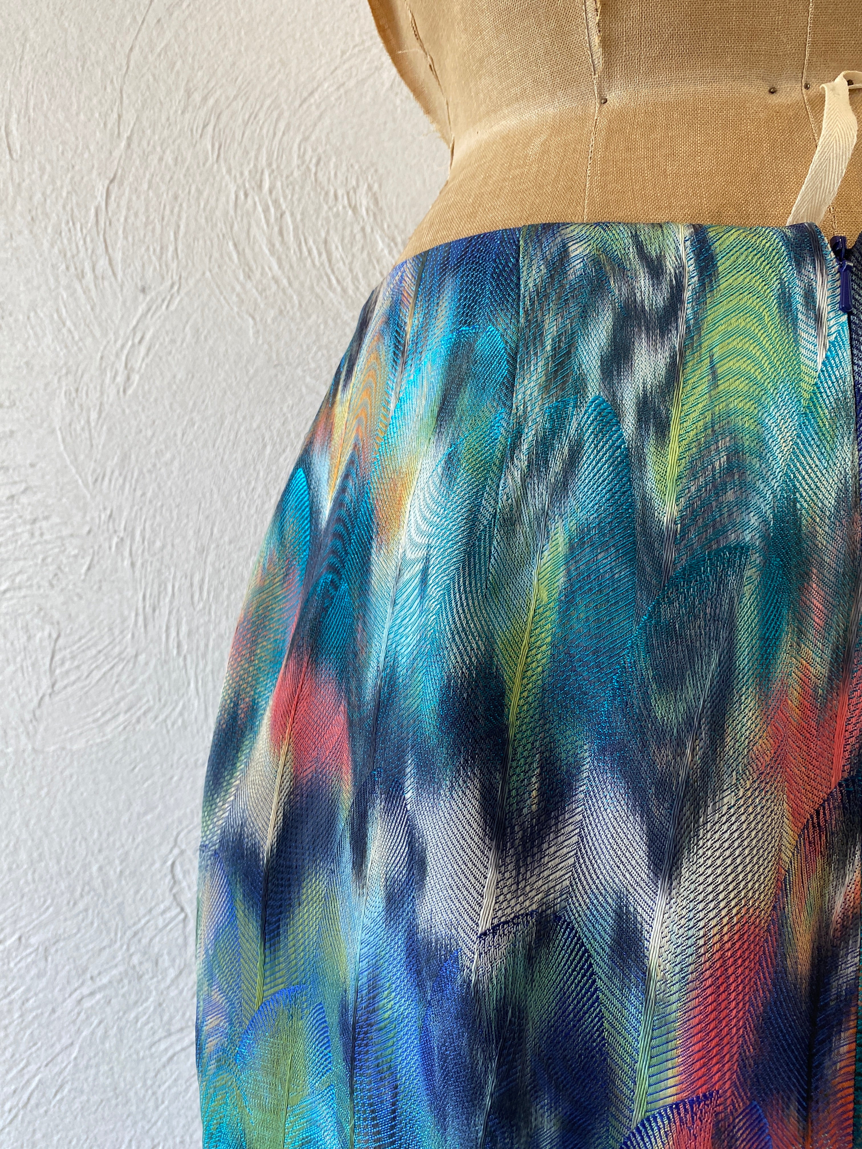 feather pattern skirt
