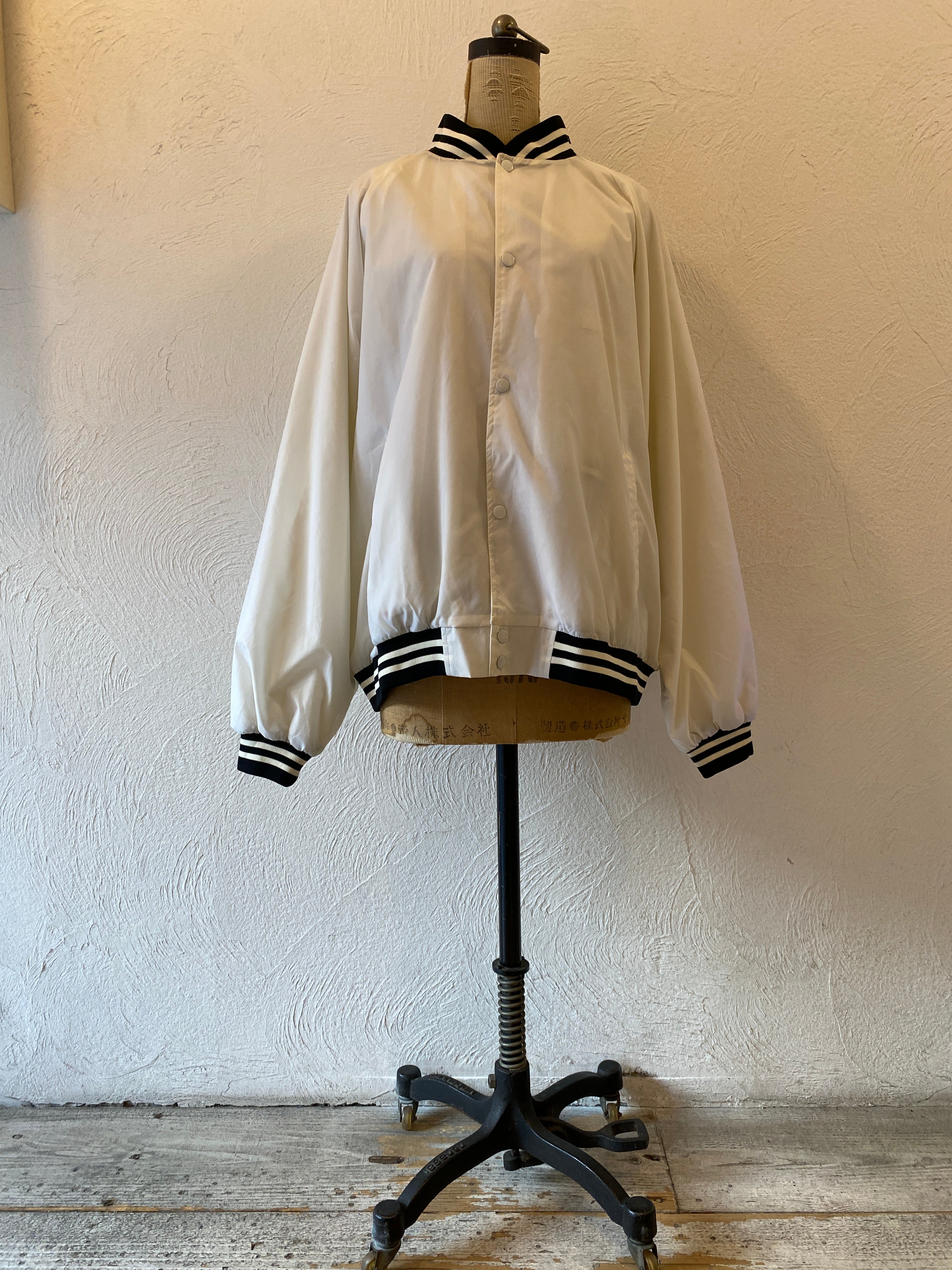 white nylon blouson