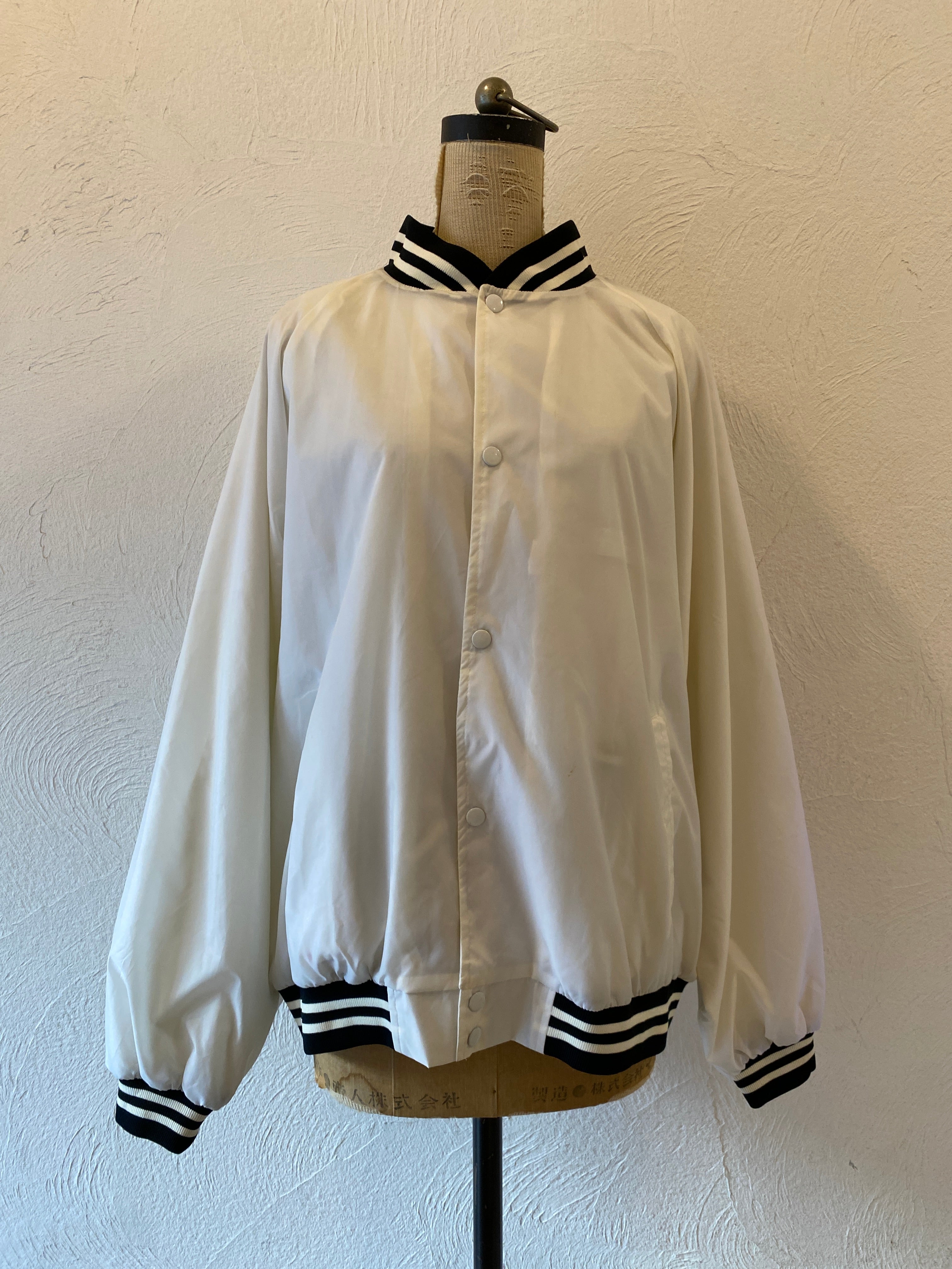 white nylon blouson