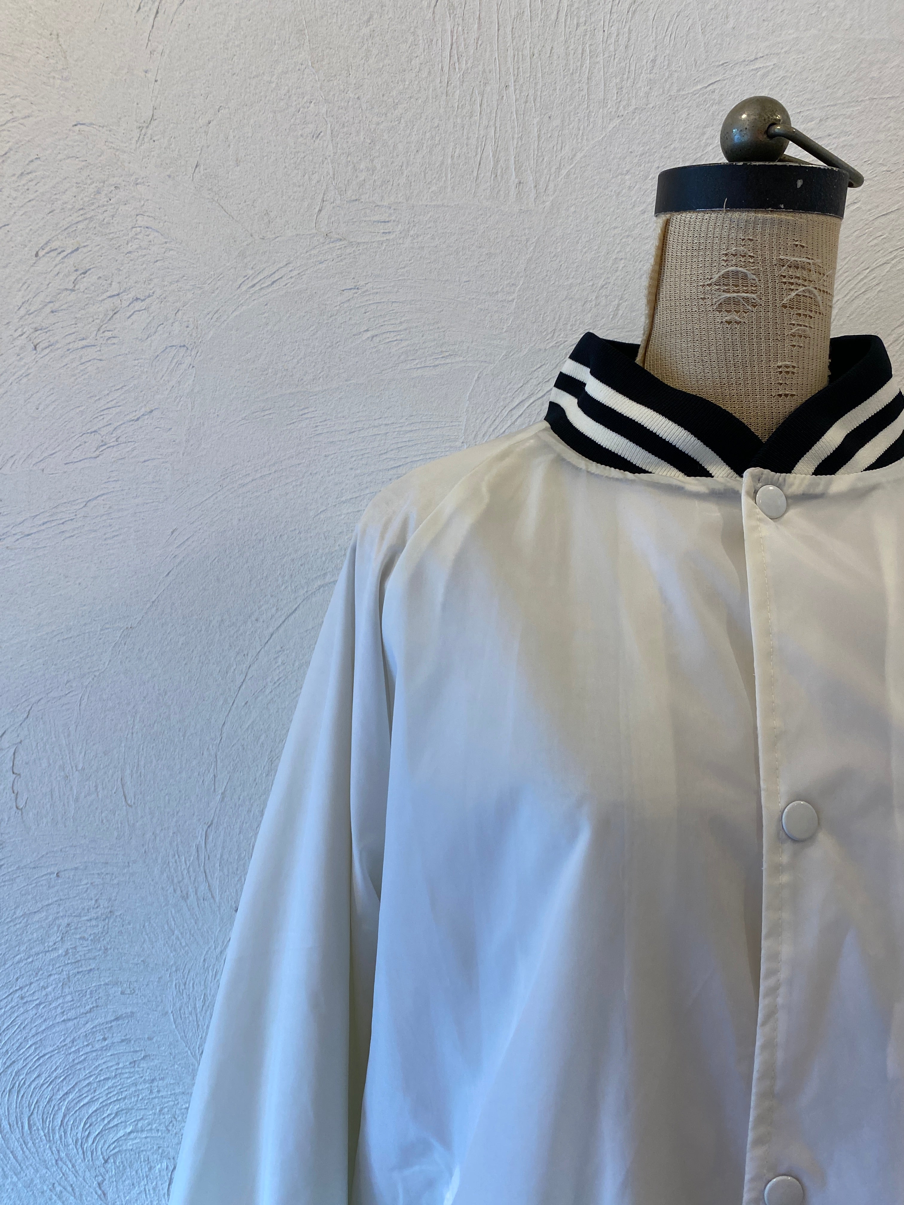 white nylon blouson