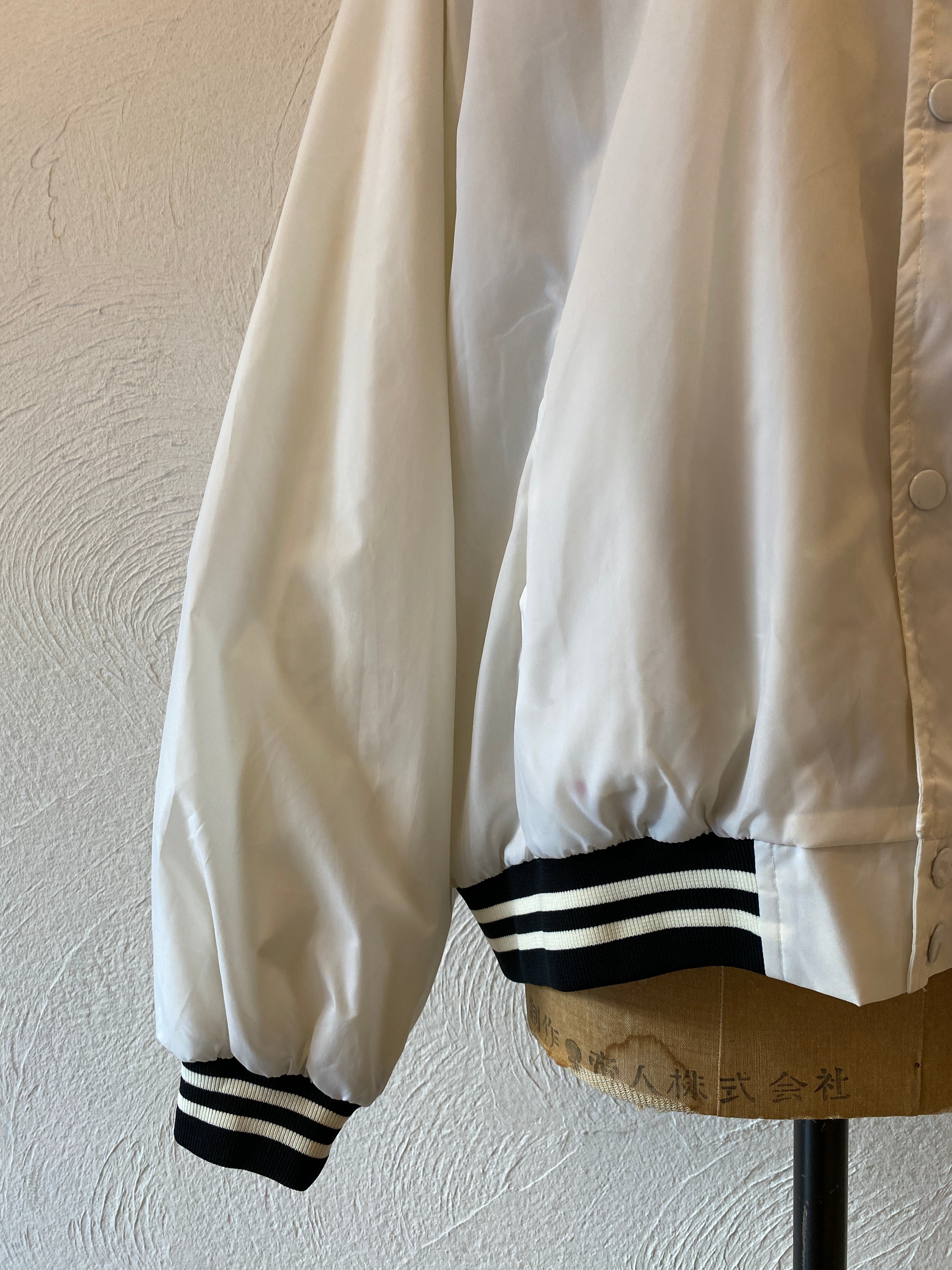 white nylon blouson