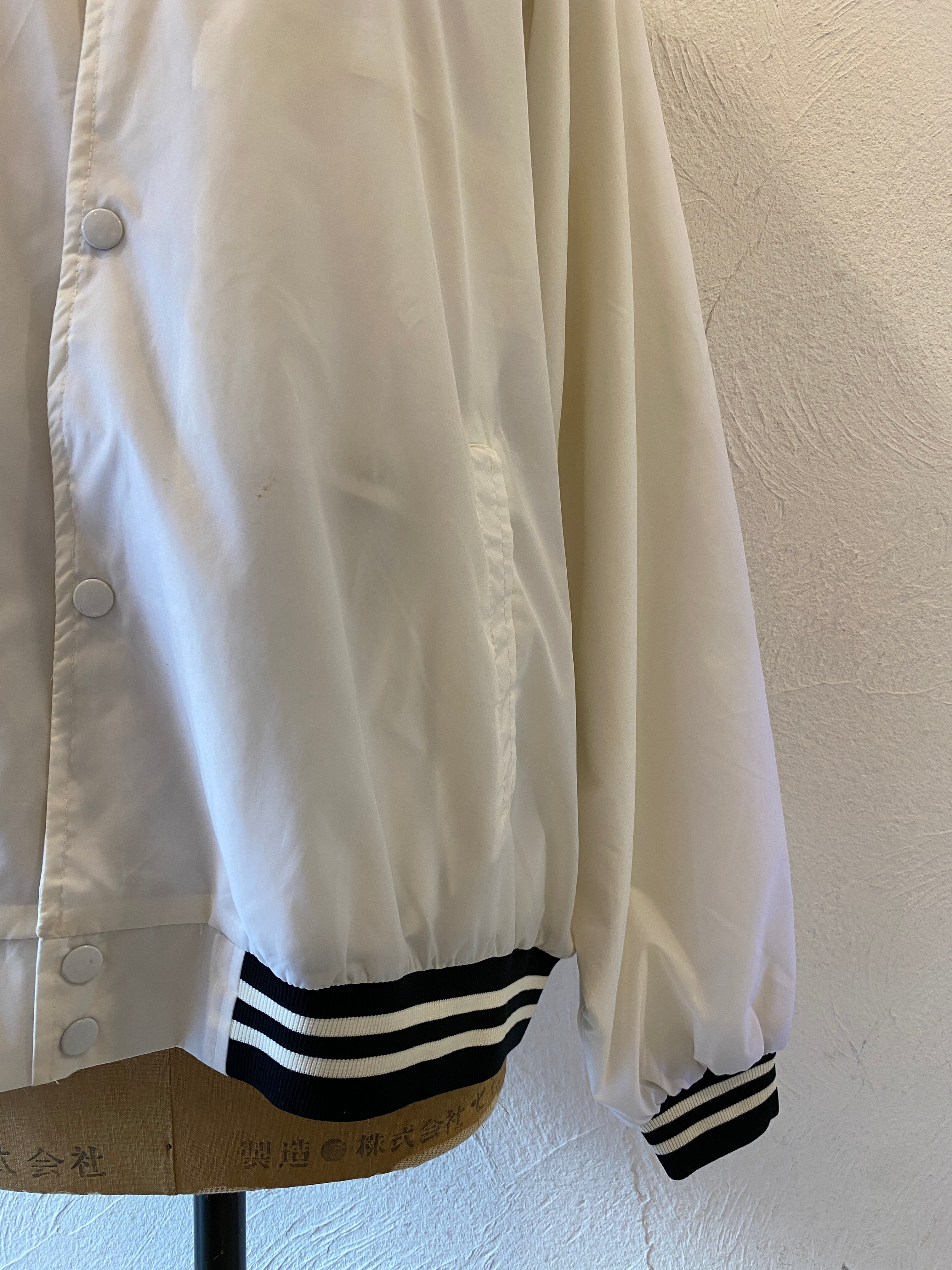 white nylon blouson