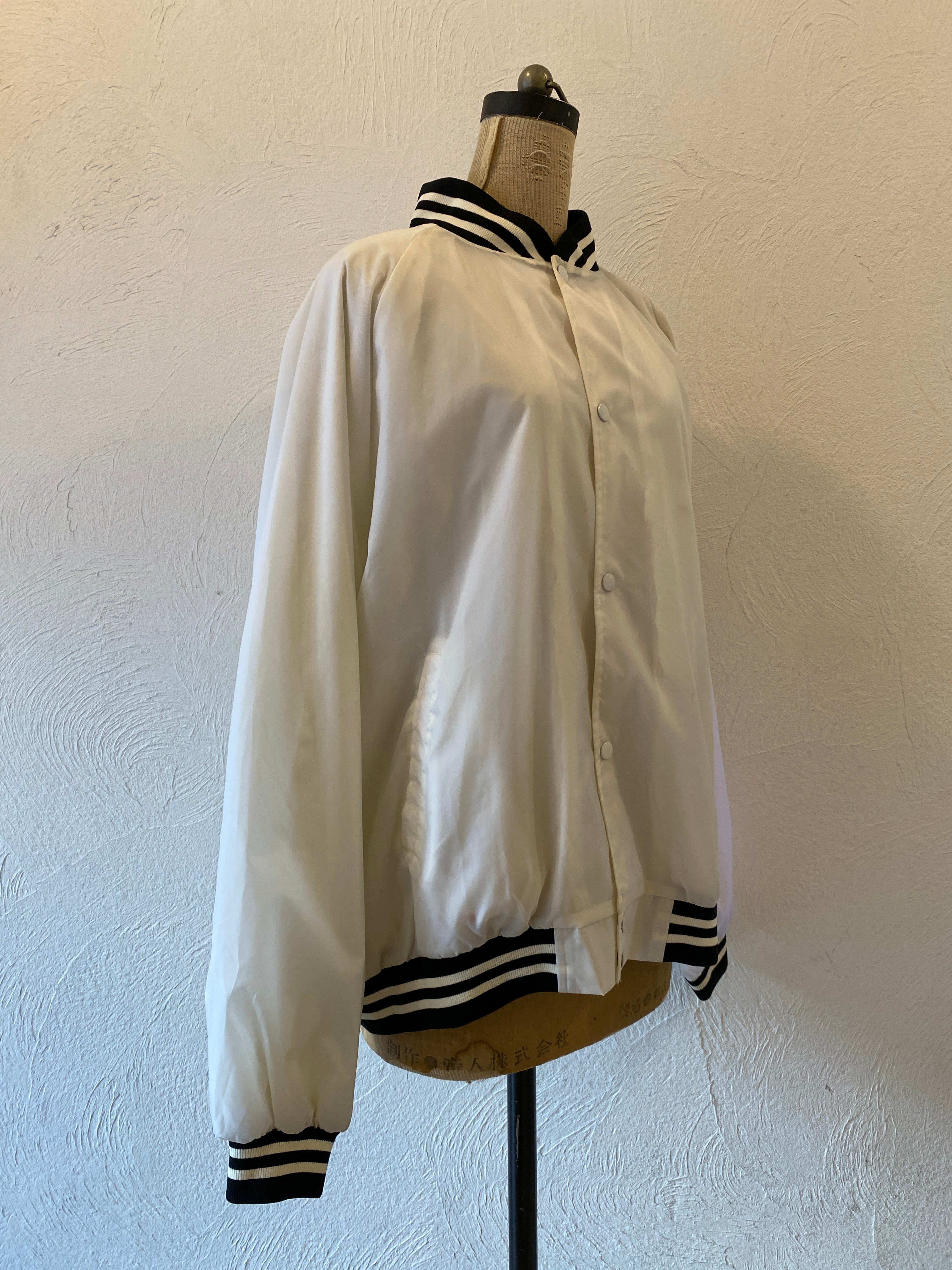 white nylon blouson