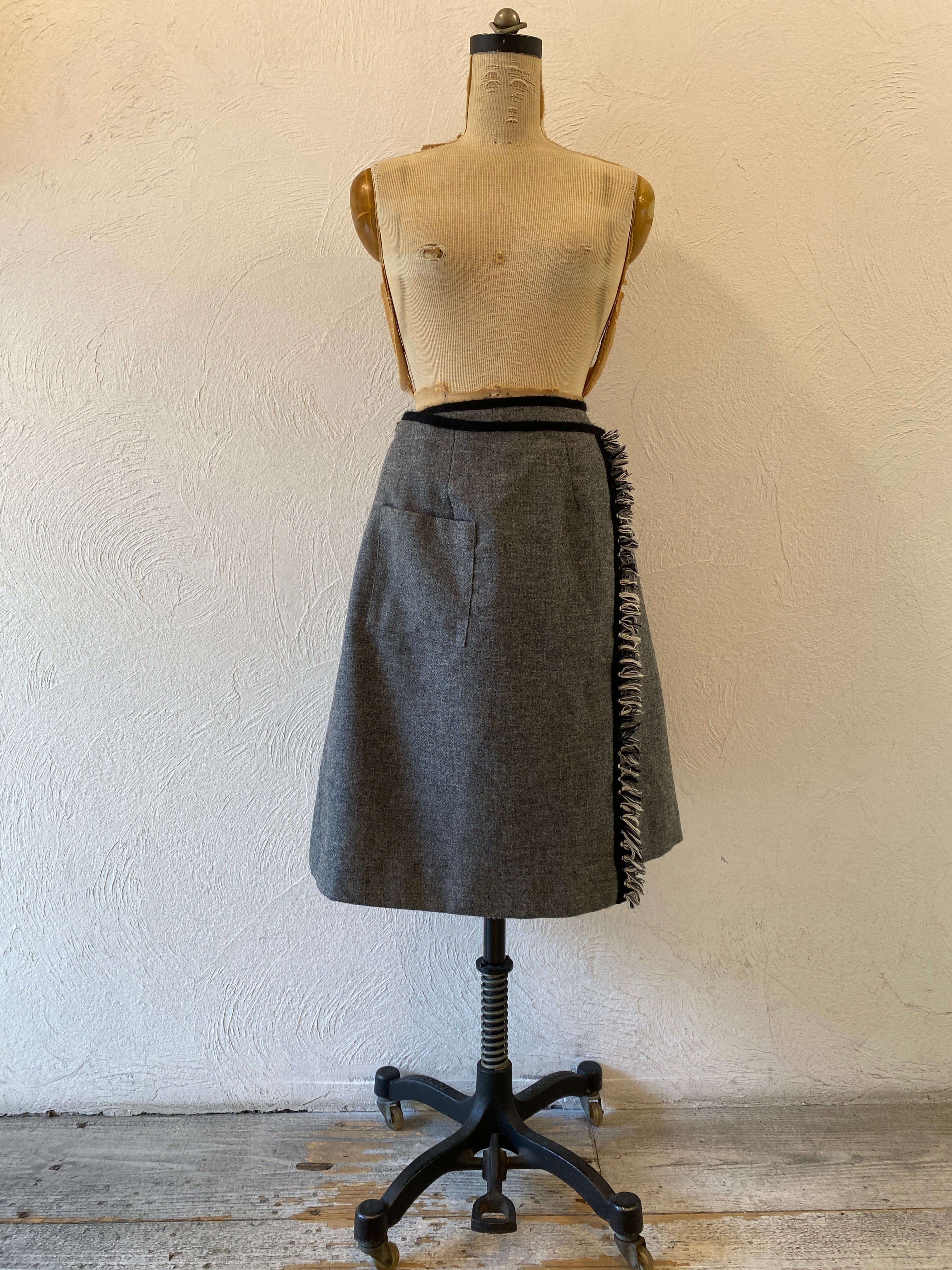gray wrap skirt