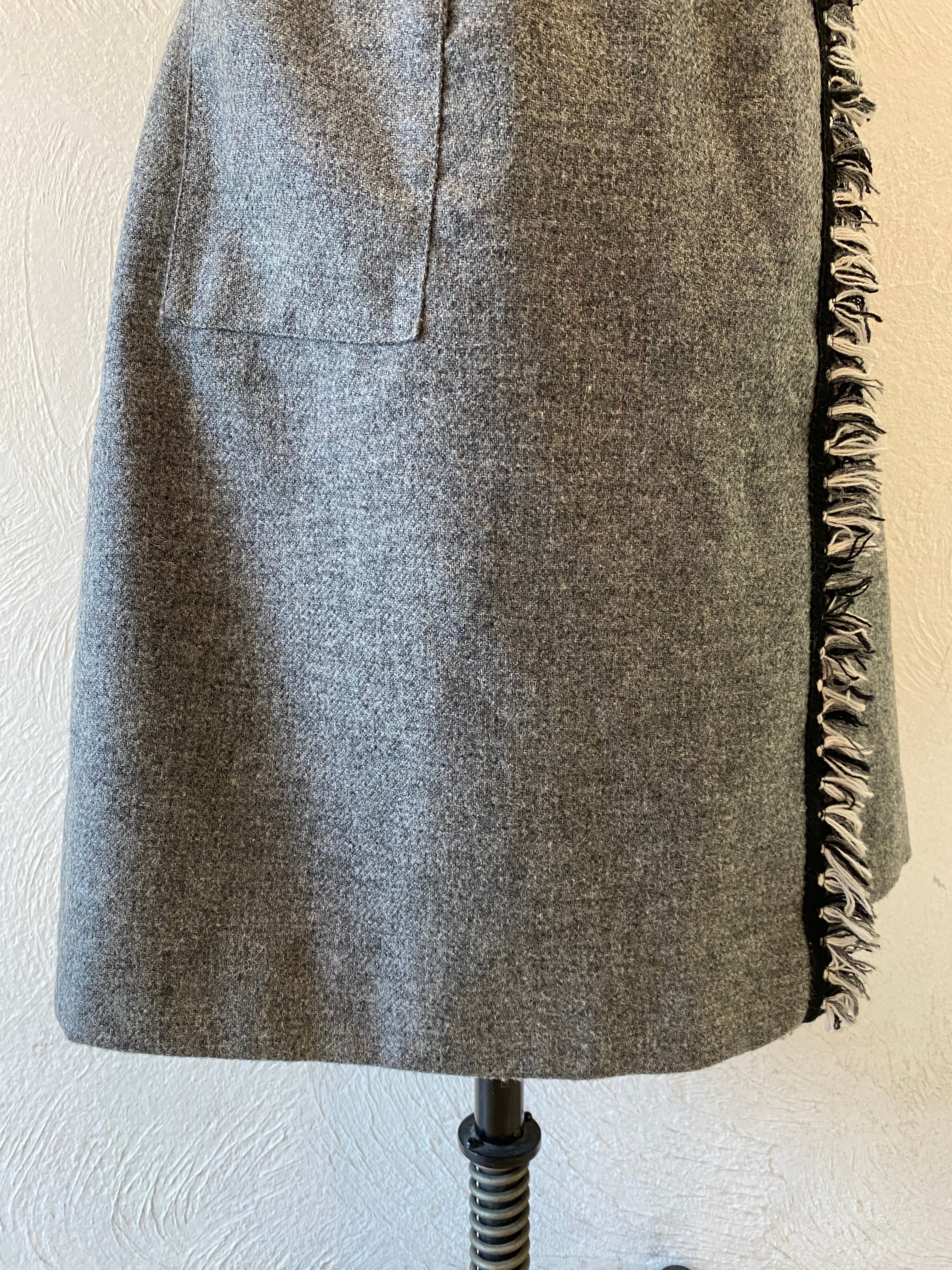 gray wrap skirt