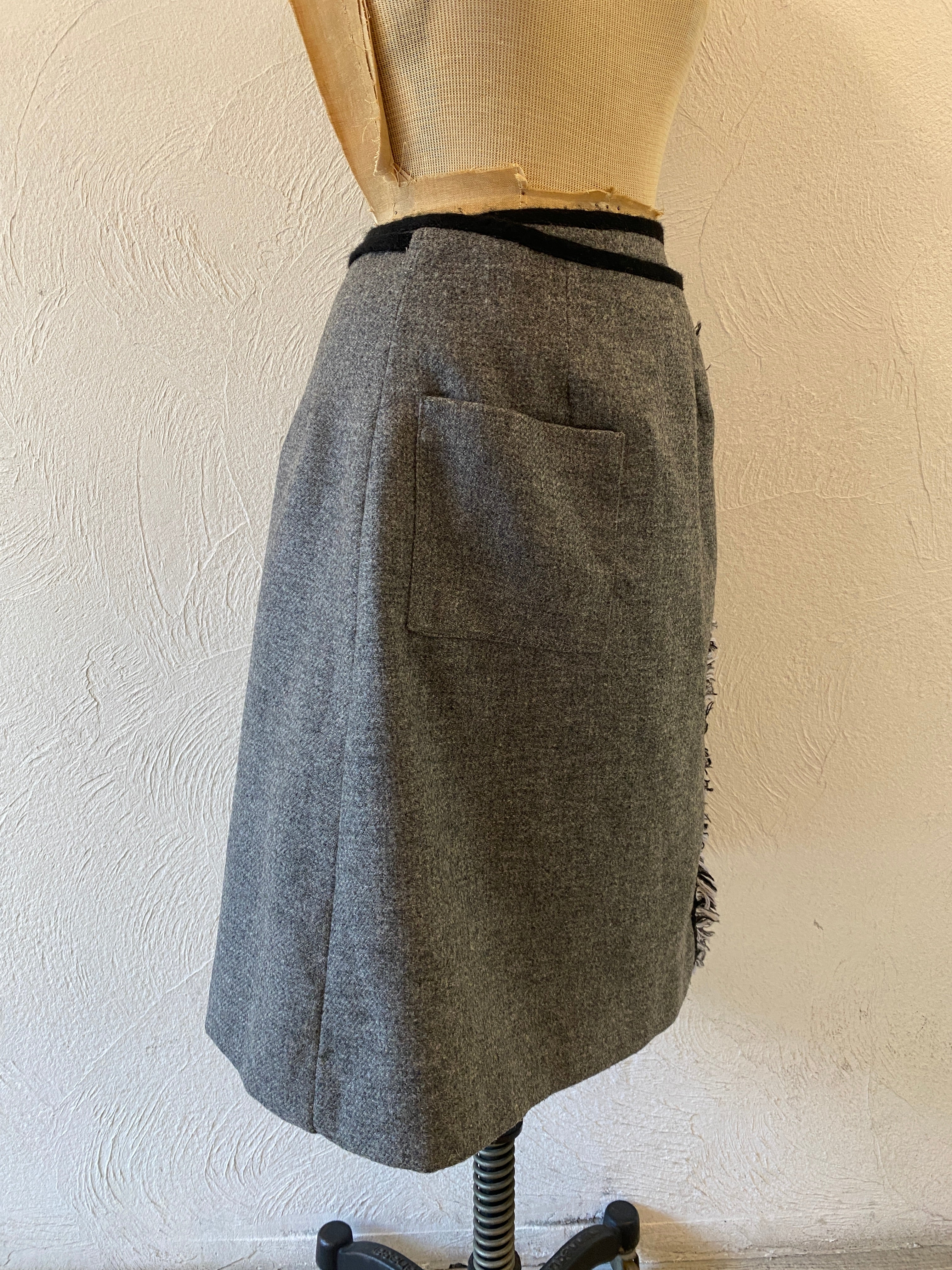 gray wrap skirt