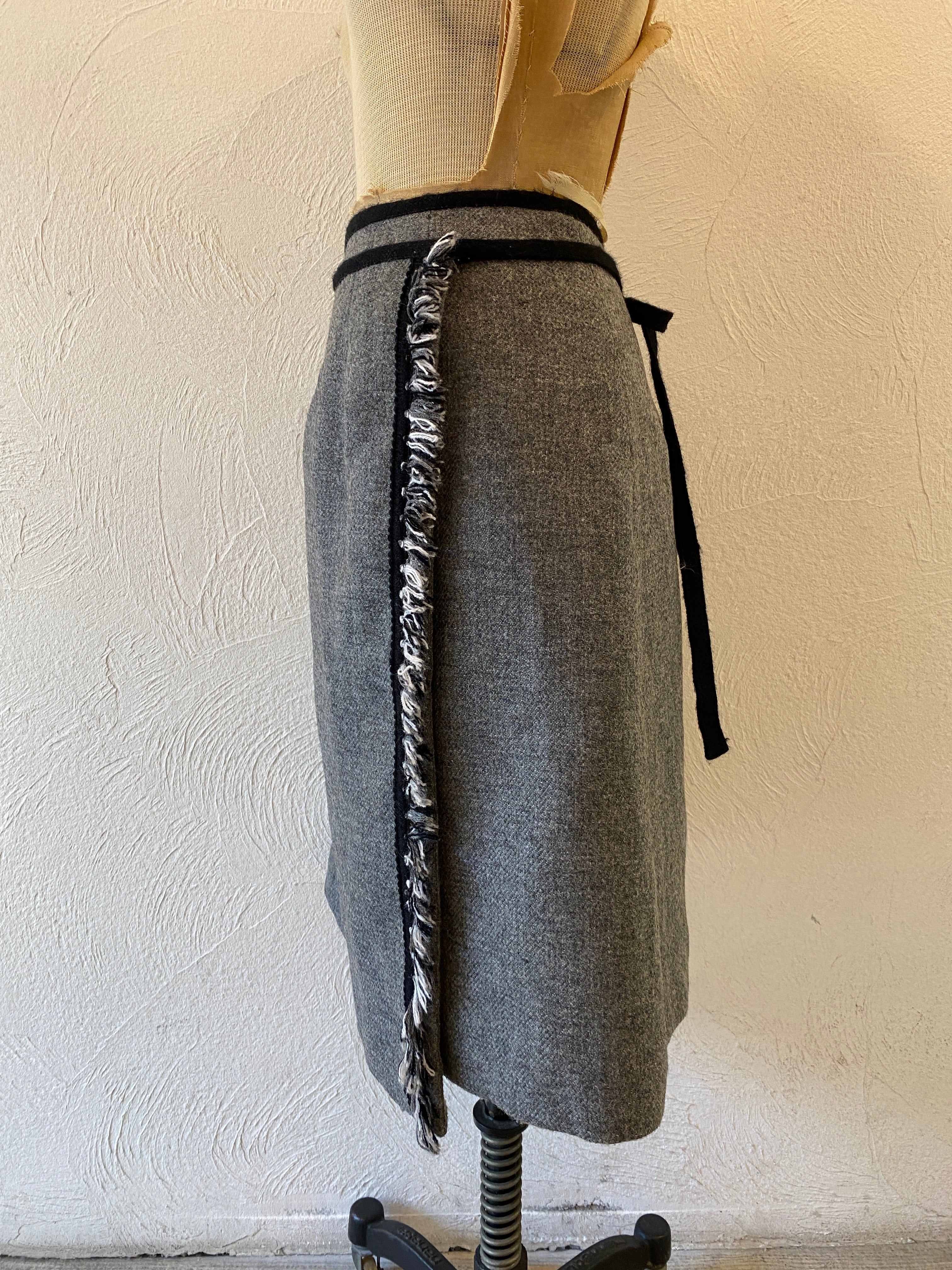 gray wrap skirt
