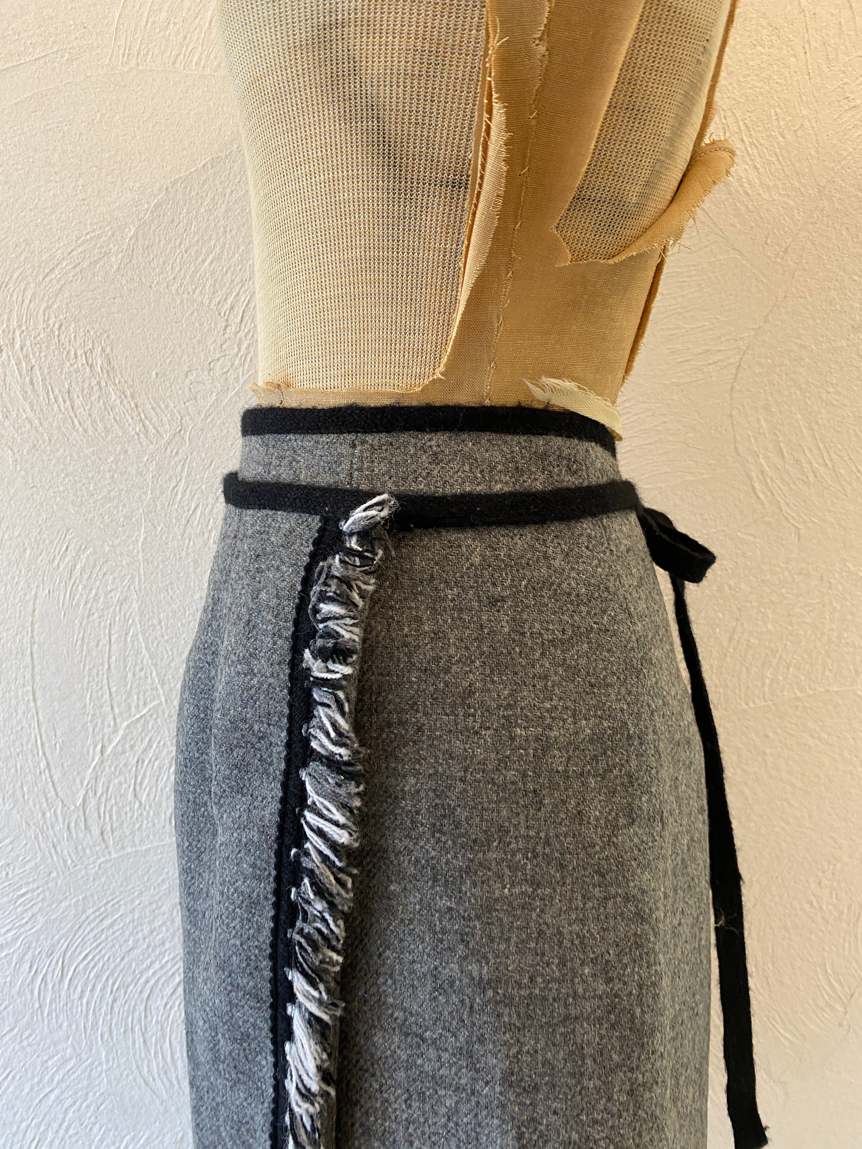 gray wrap skirt