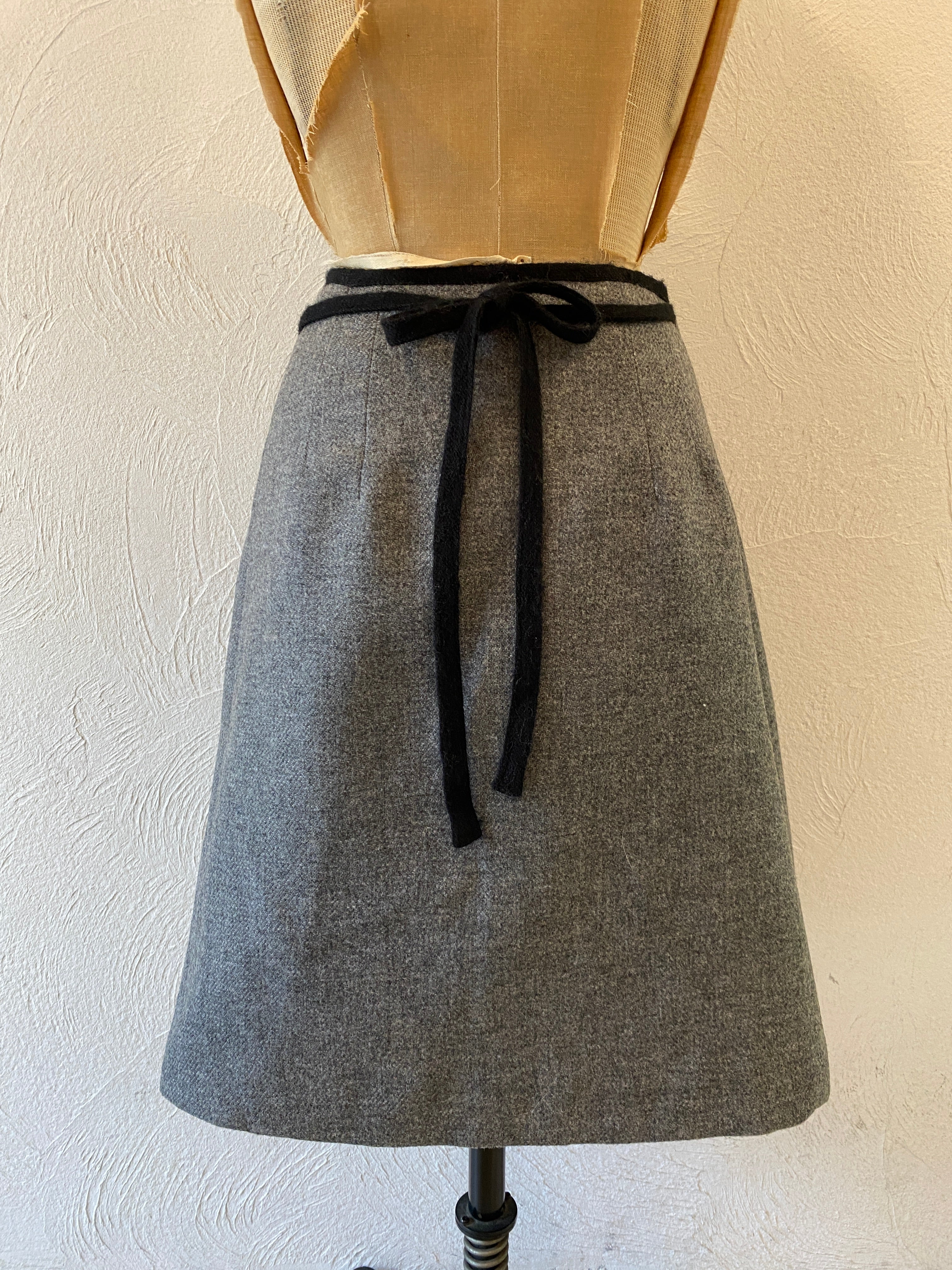 gray wrap skirt