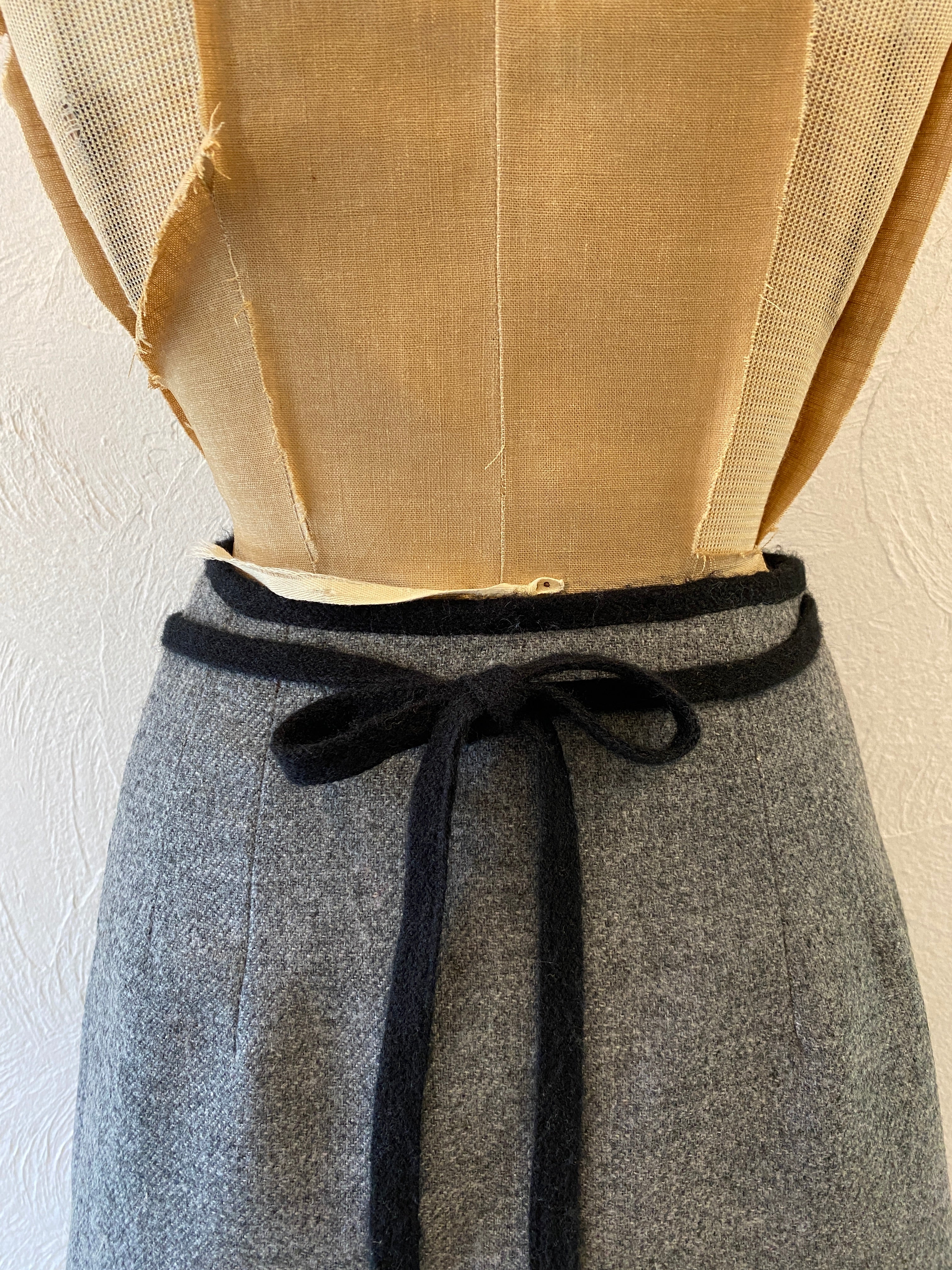 gray wrap skirt