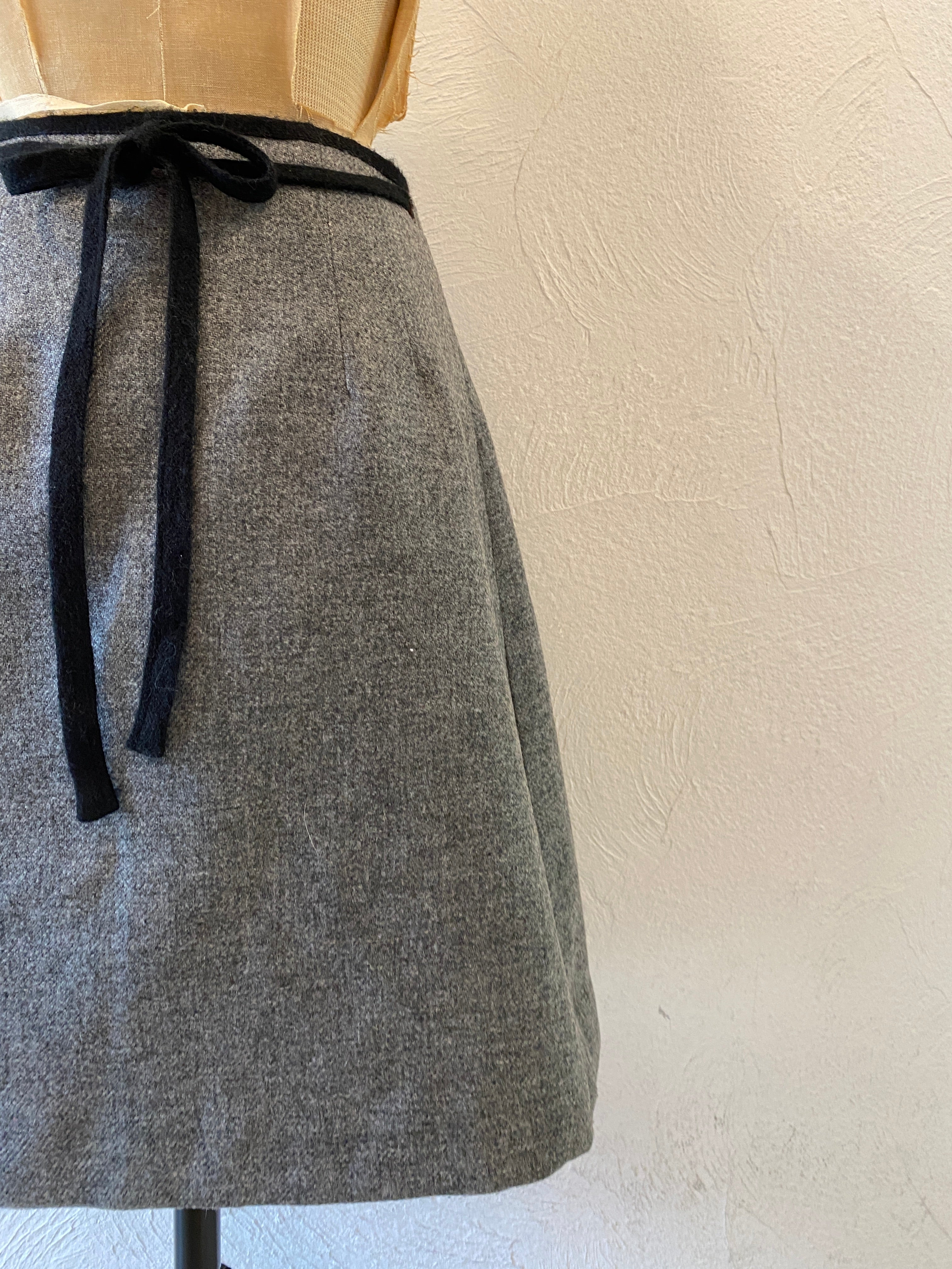 gray wrap skirt