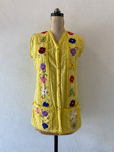 embroidery cotton vest