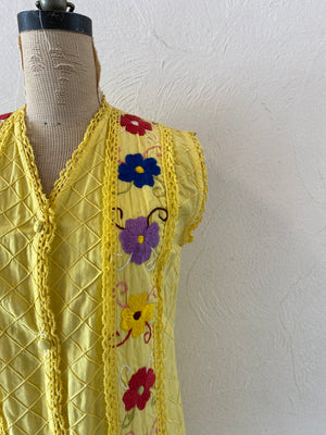embroidery cotton vest