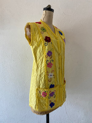 embroidery cotton vest