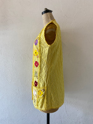embroidery cotton vest