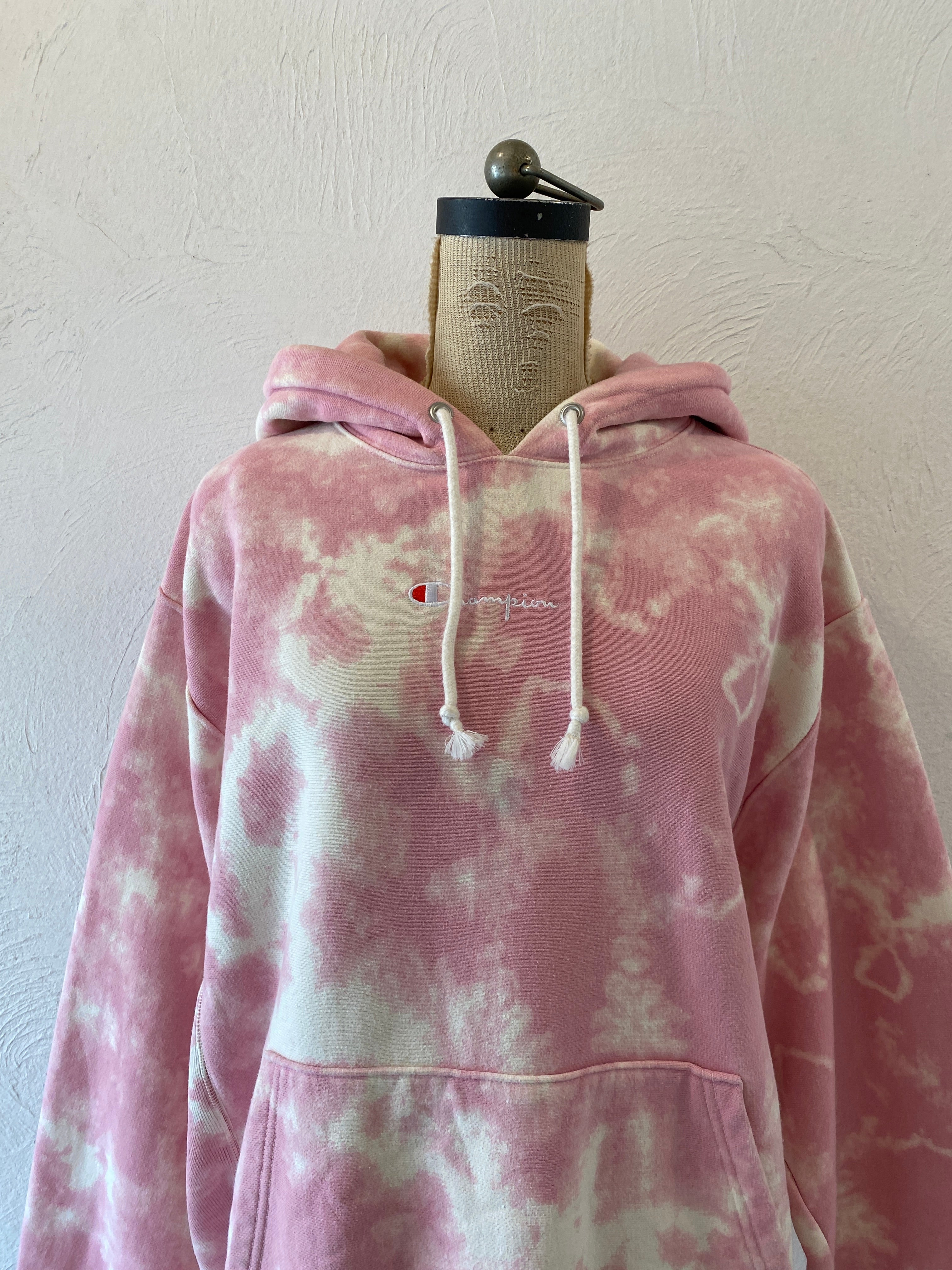 marble pink hoodie sweat