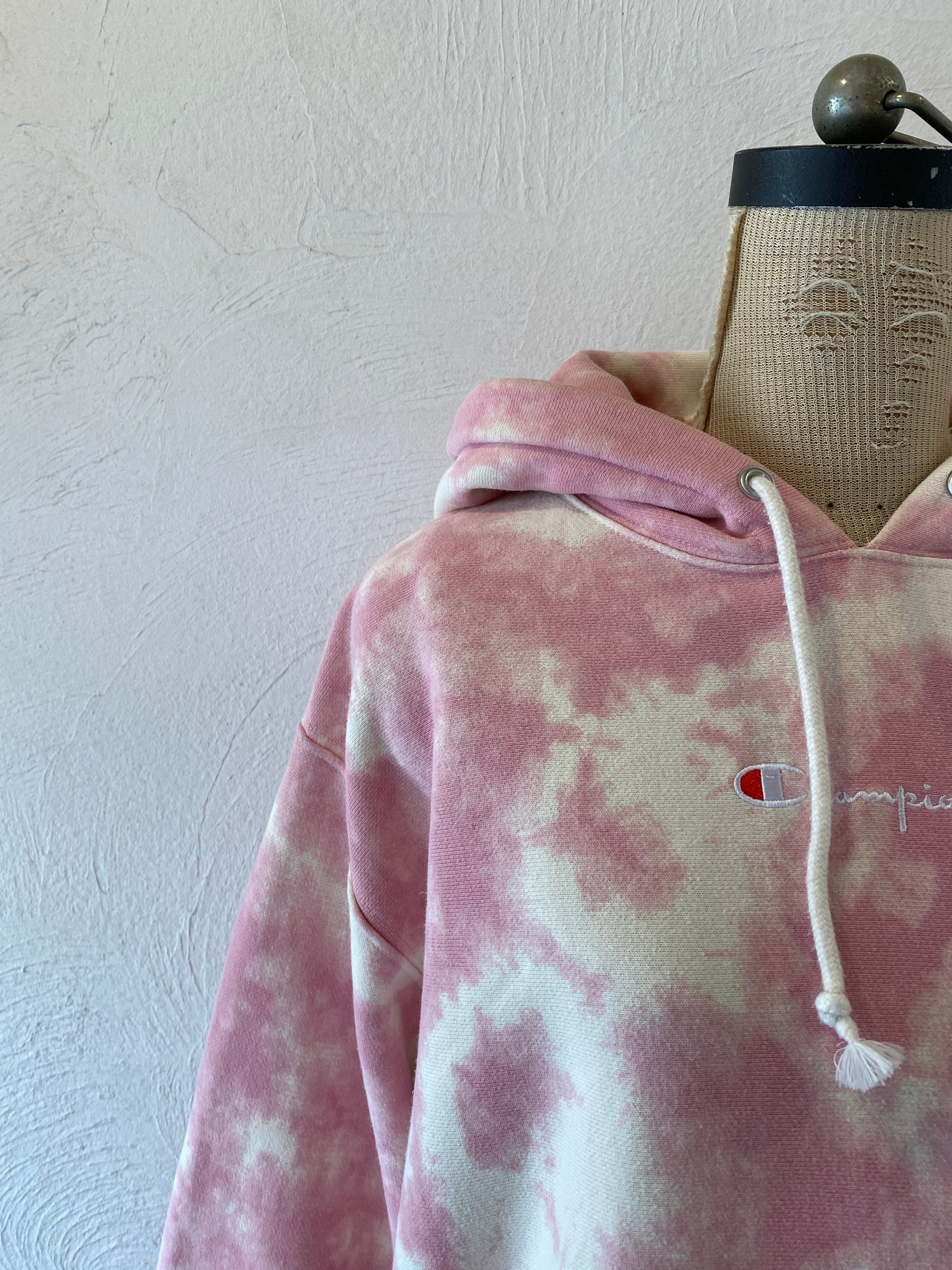 marble pink hoodie sweat