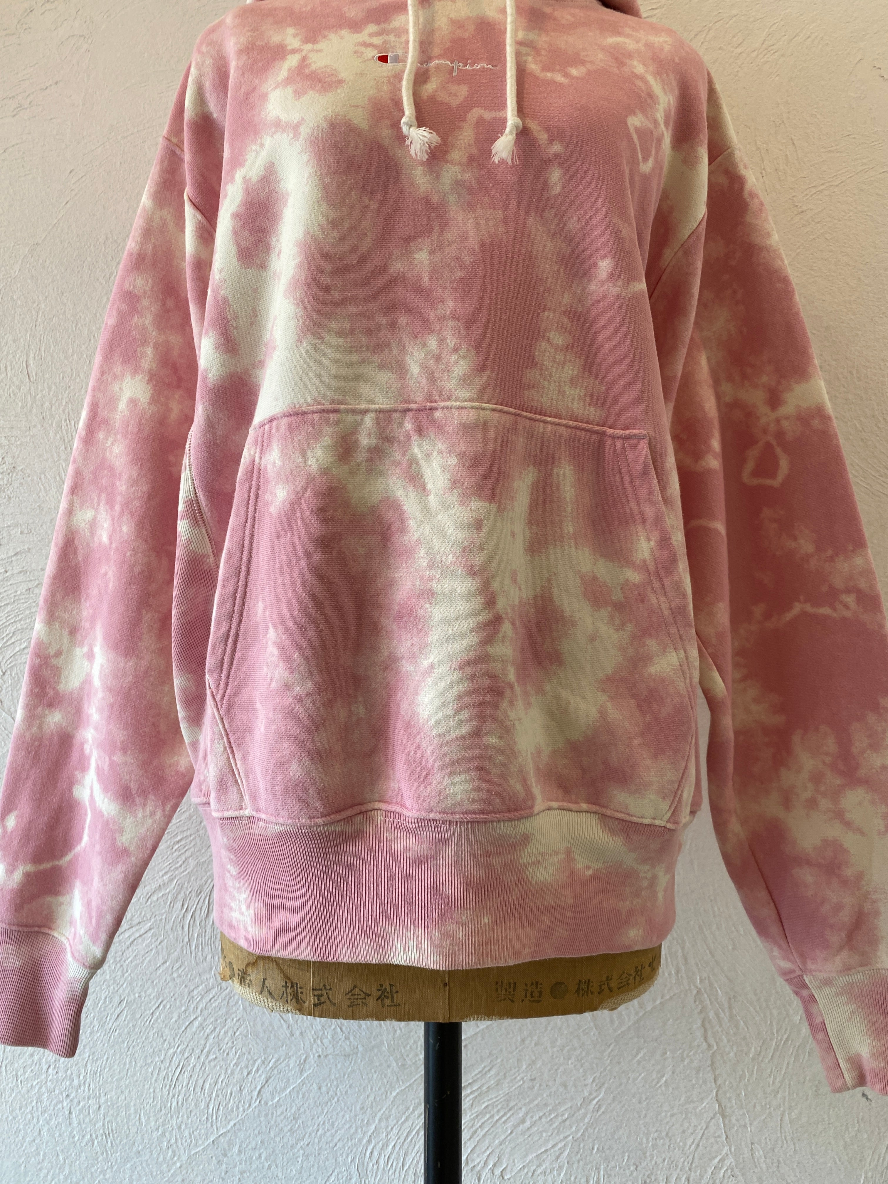 marble pink hoodie sweat