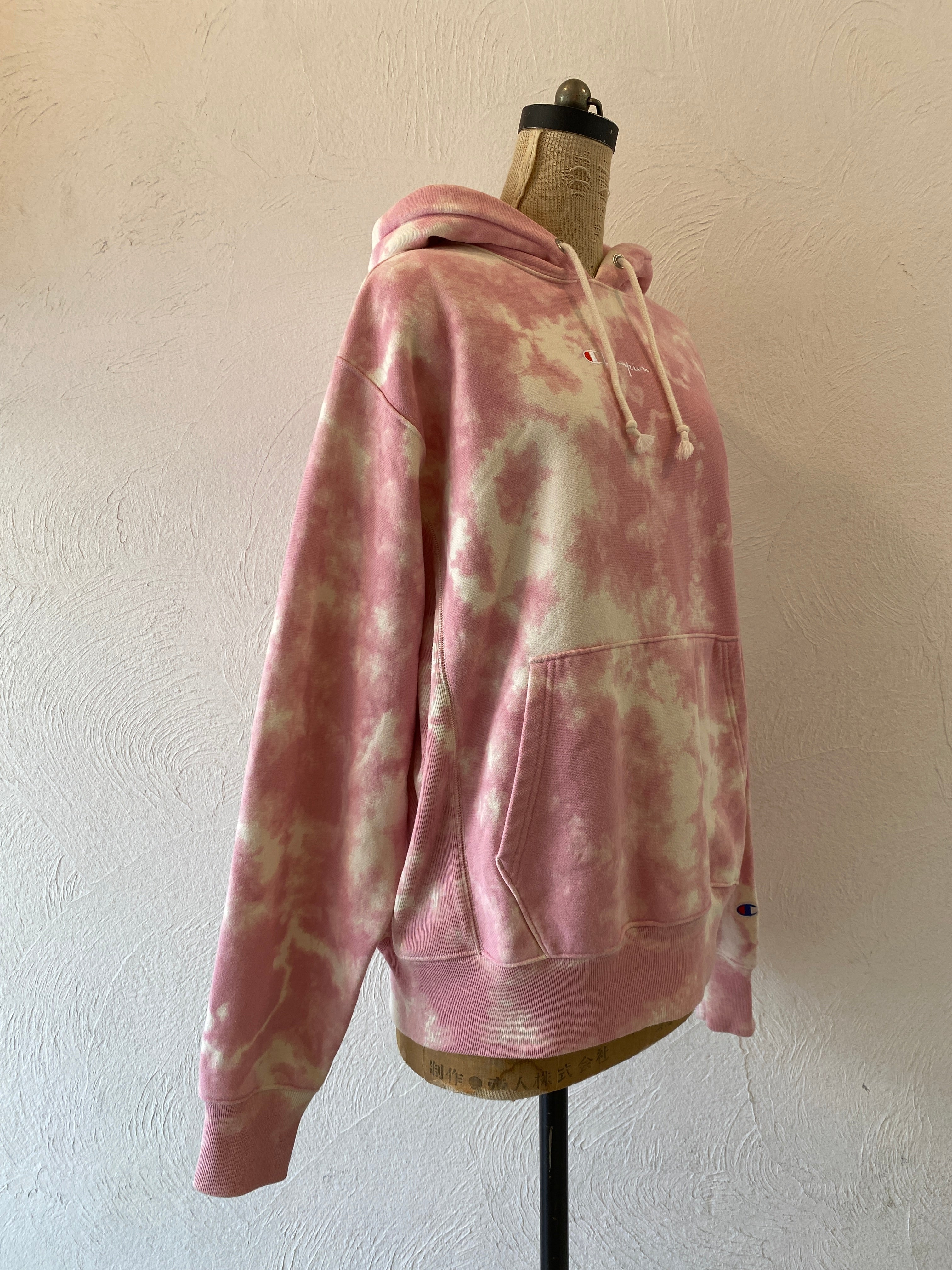 marble pink hoodie sweat