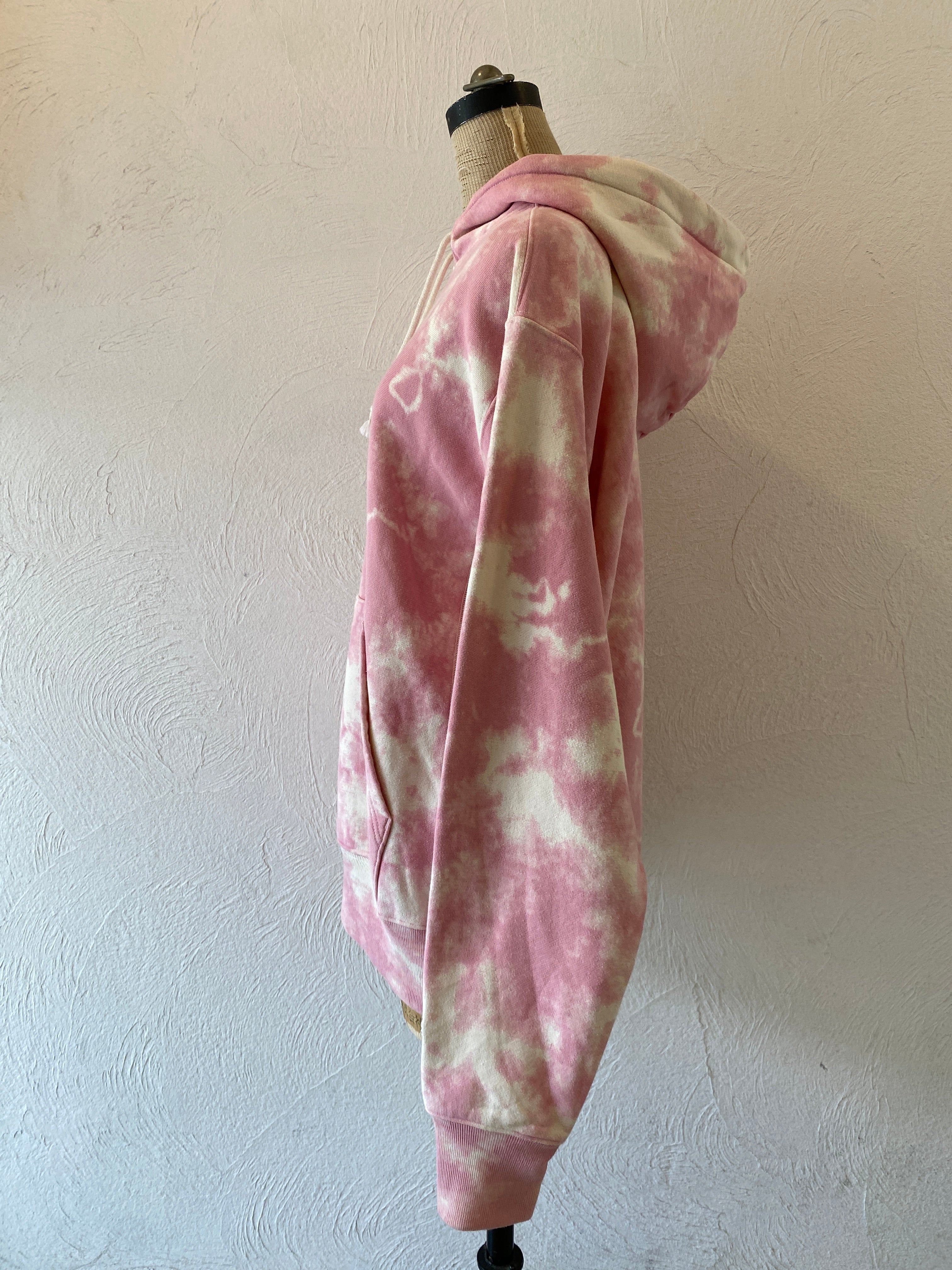 marble pink hoodie sweat