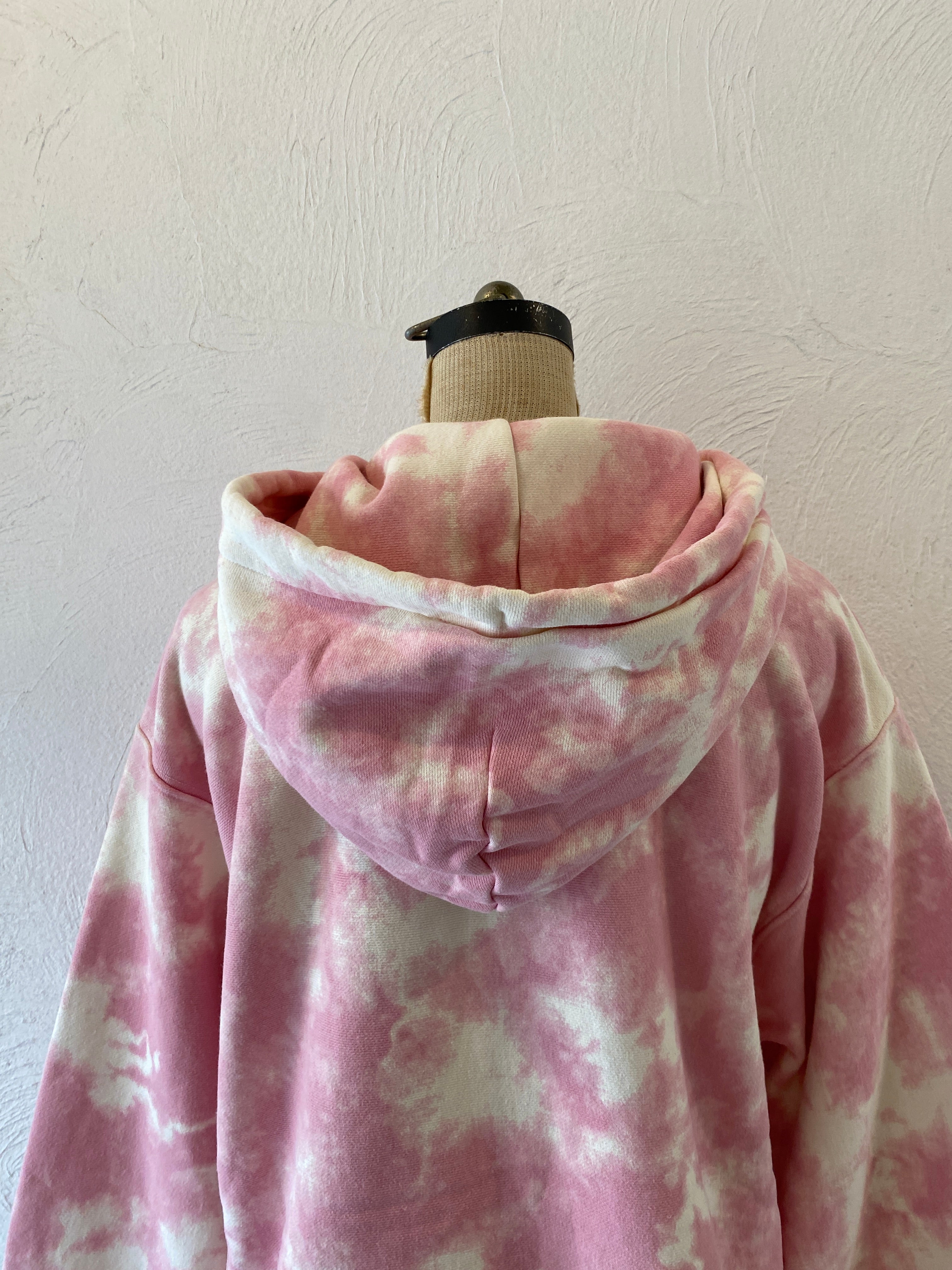 marble pink hoodie sweat