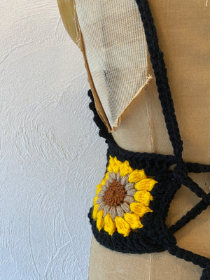 sunflower motif knit camisole