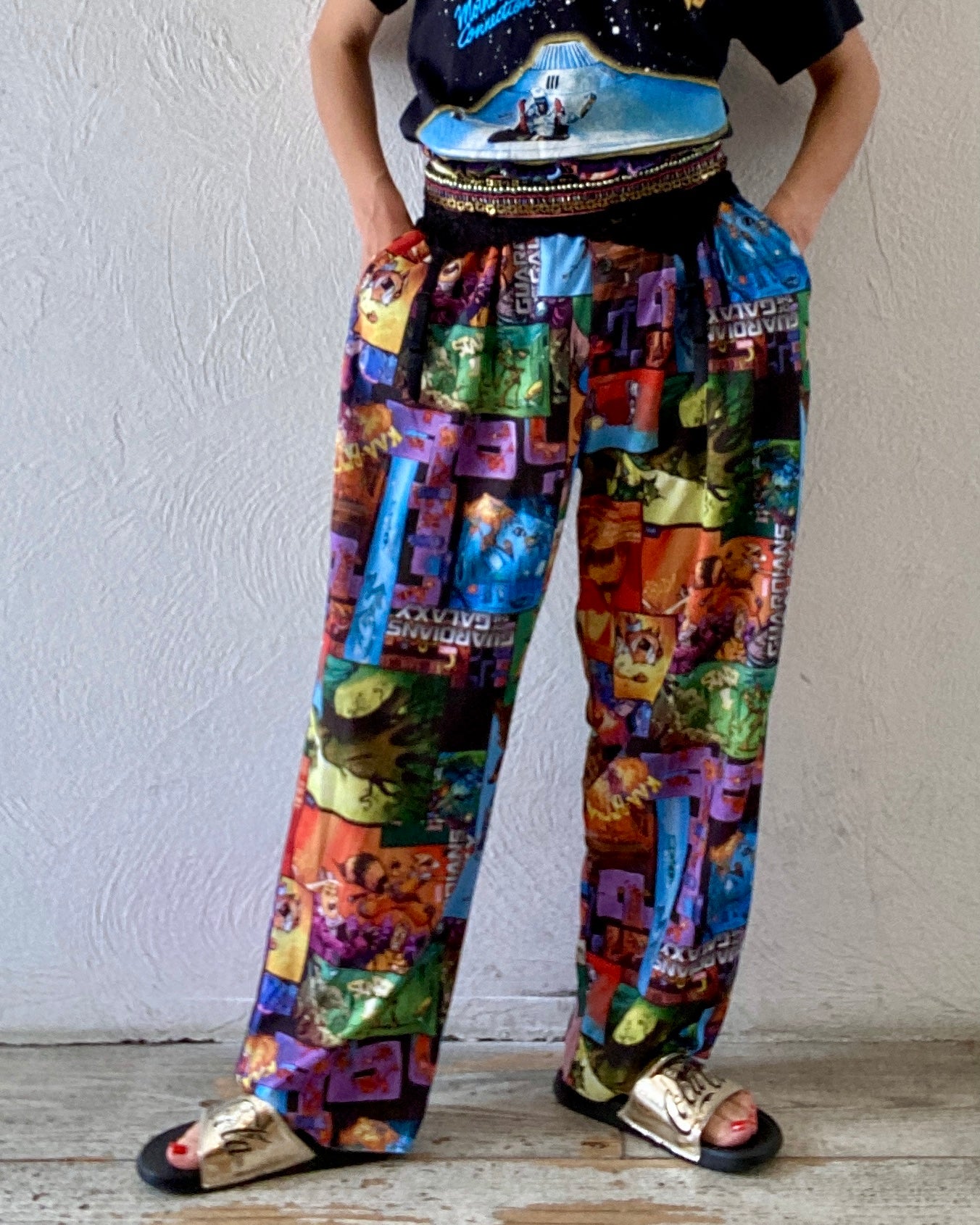 comic pattern pants