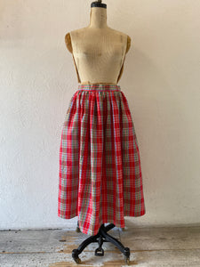 shiny tartan check skirt