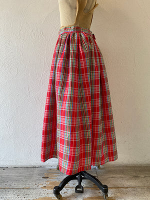 shiny tartan check skirt
