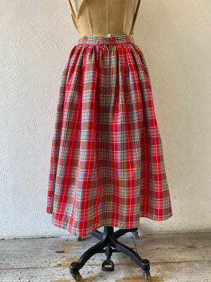 shiny tartan check skirt