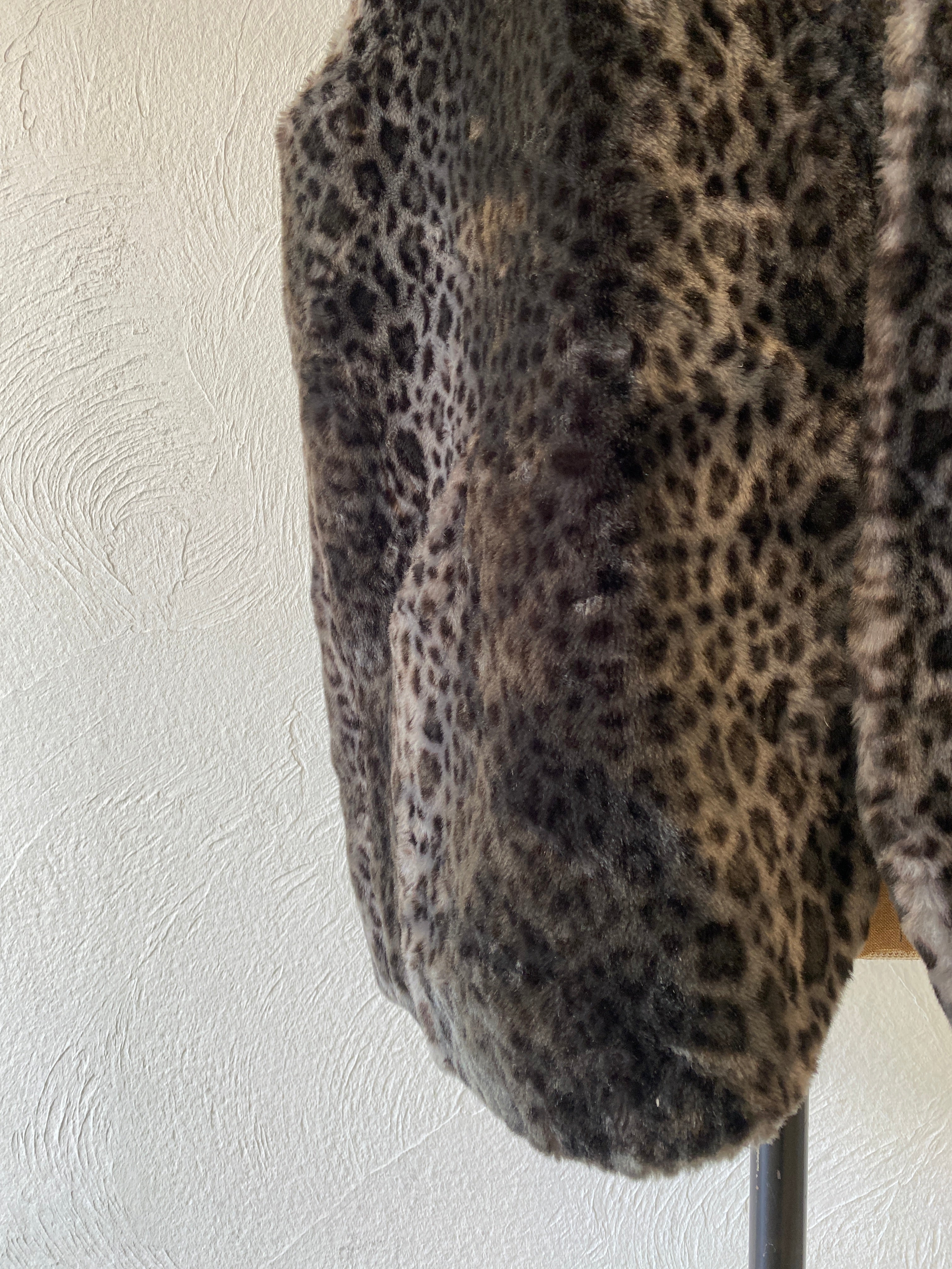 leopard fur vest