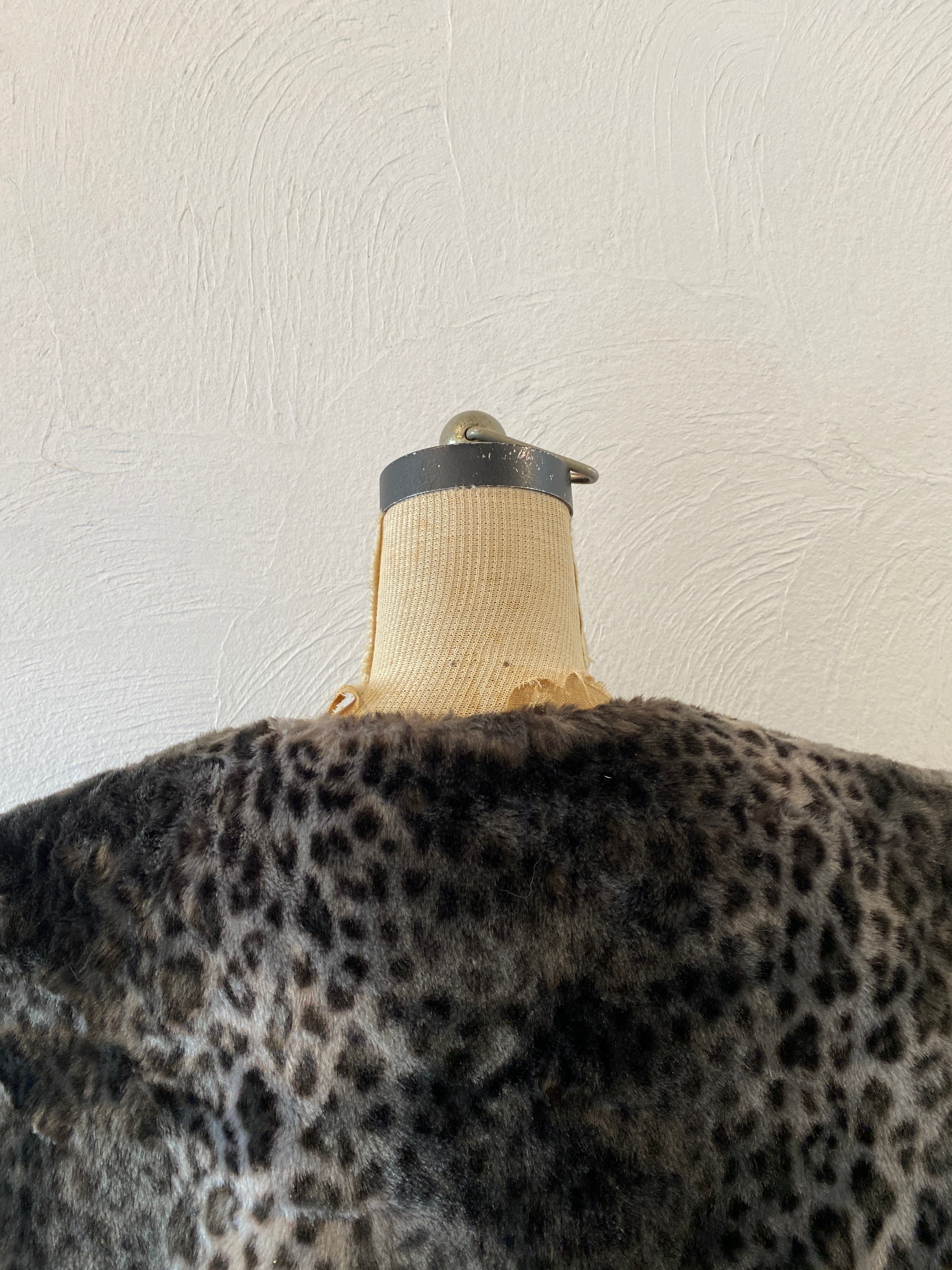 leopard fur vest