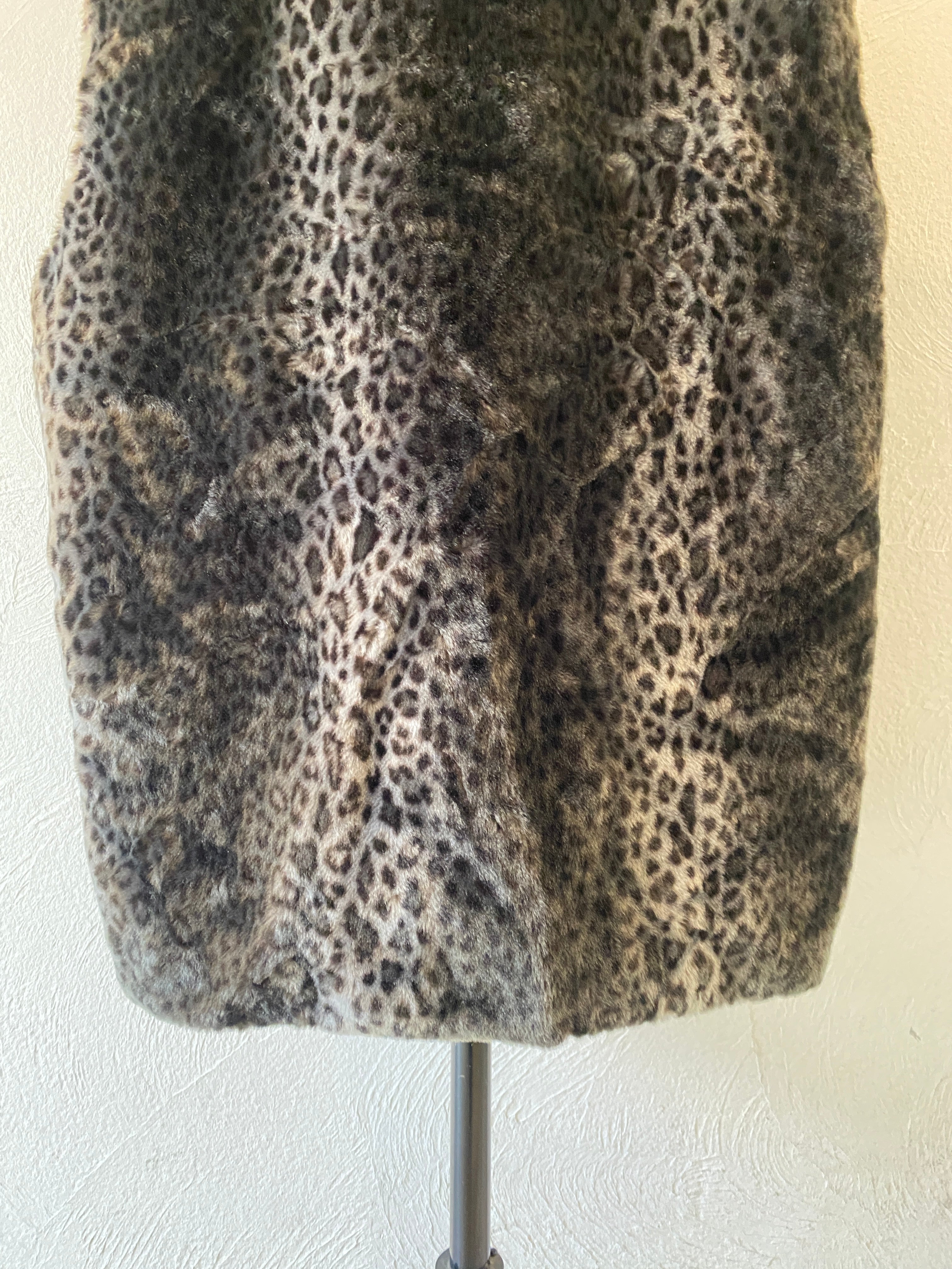 leopard fur vest
