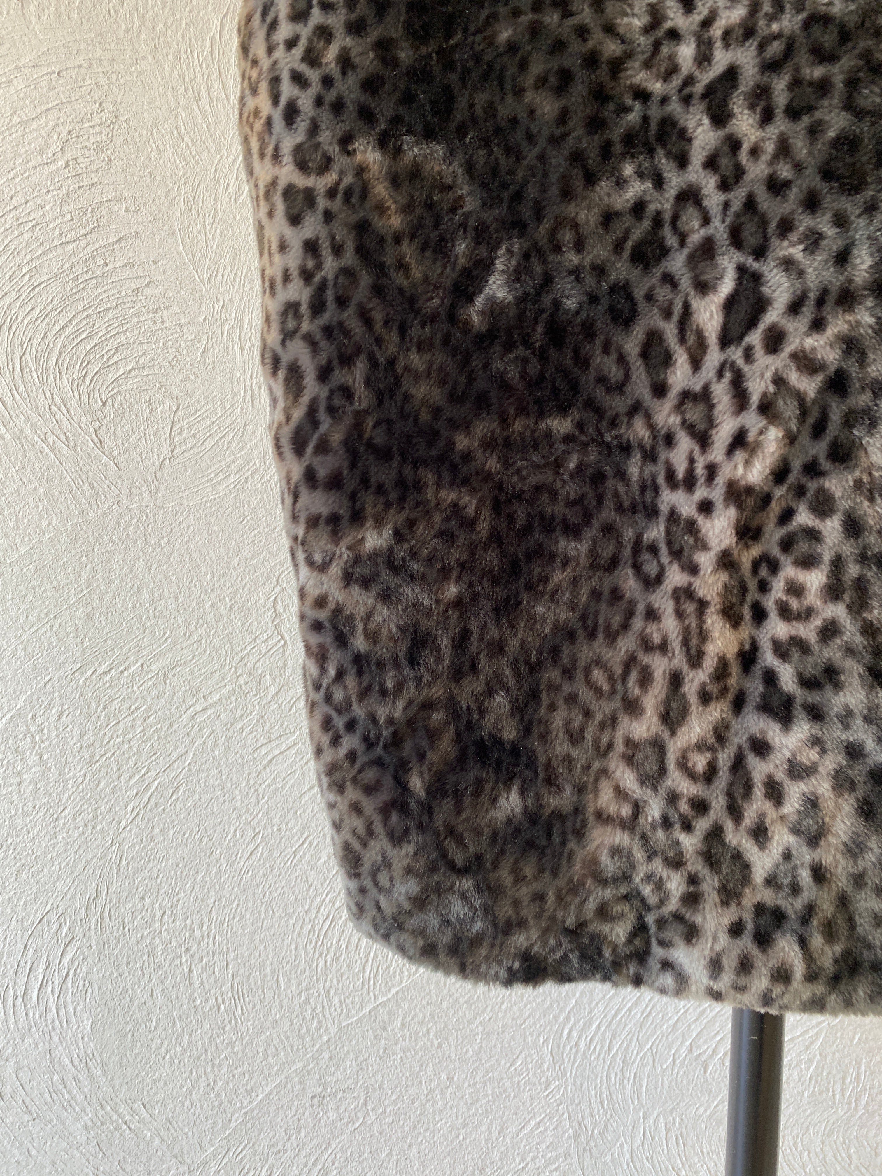leopard fur vest