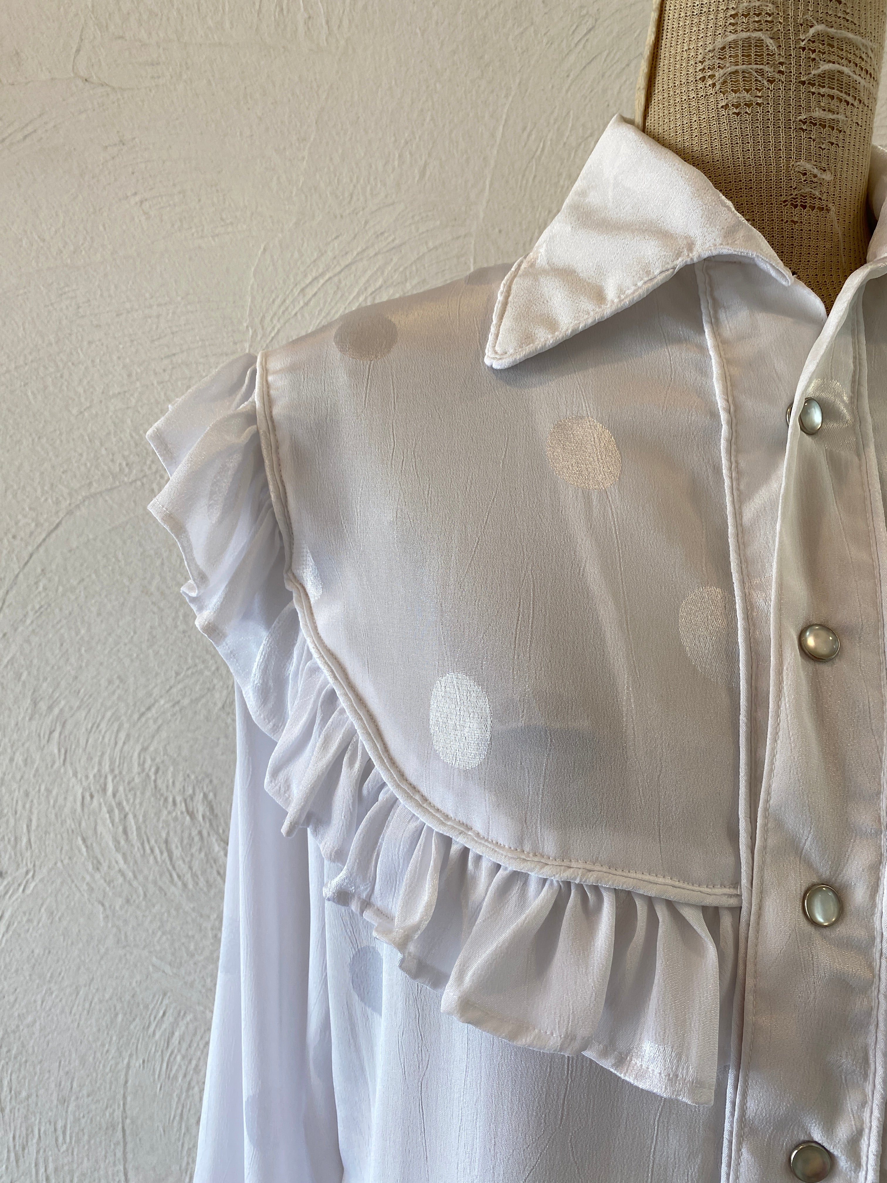 値下げ　mare osaka vintage dot frill blouse 値下げ mare osaka vintage dot frill blouse