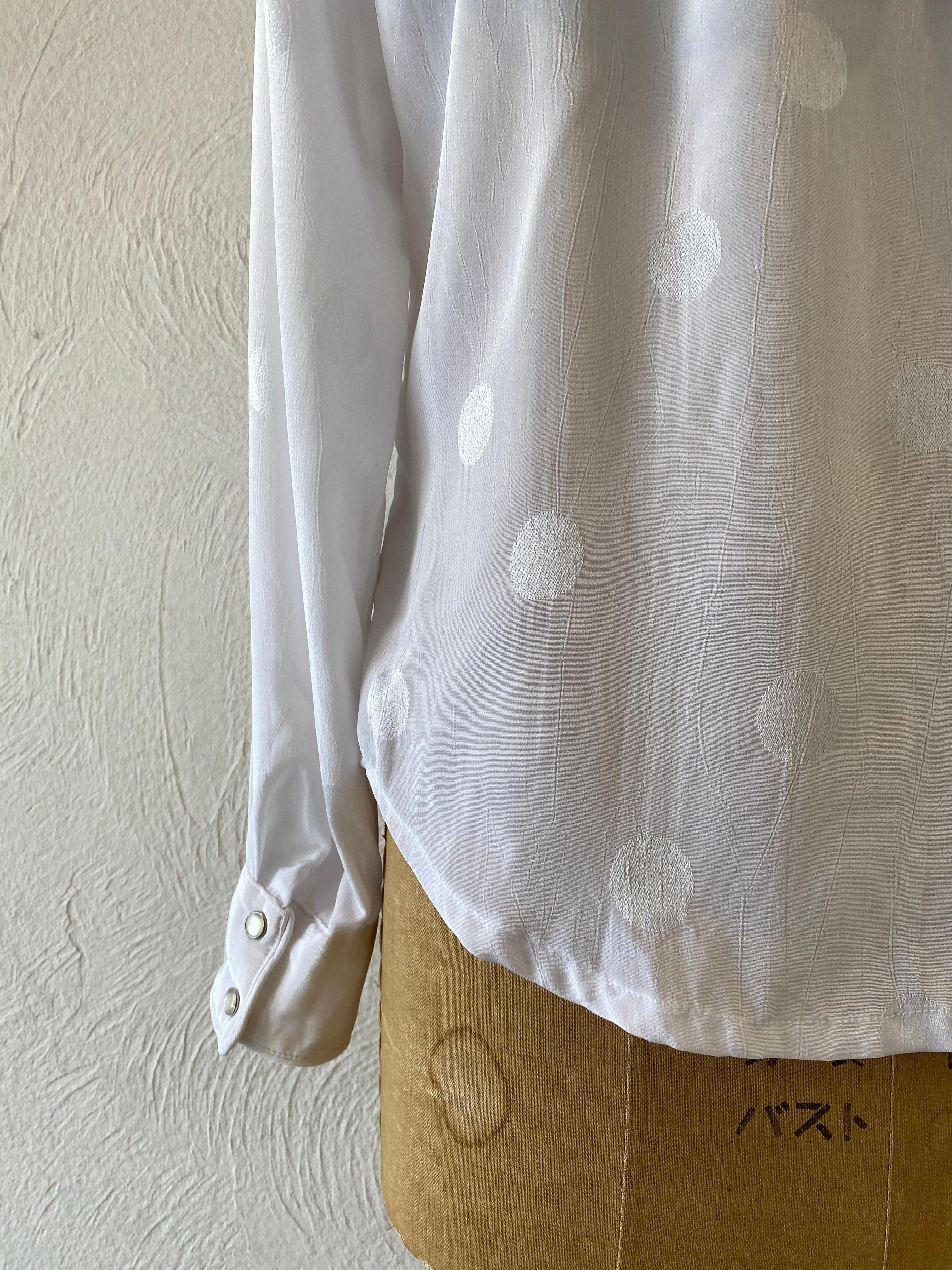 値下げ　mare osaka vintage dot frill blouse dot frill shirts – VIORET