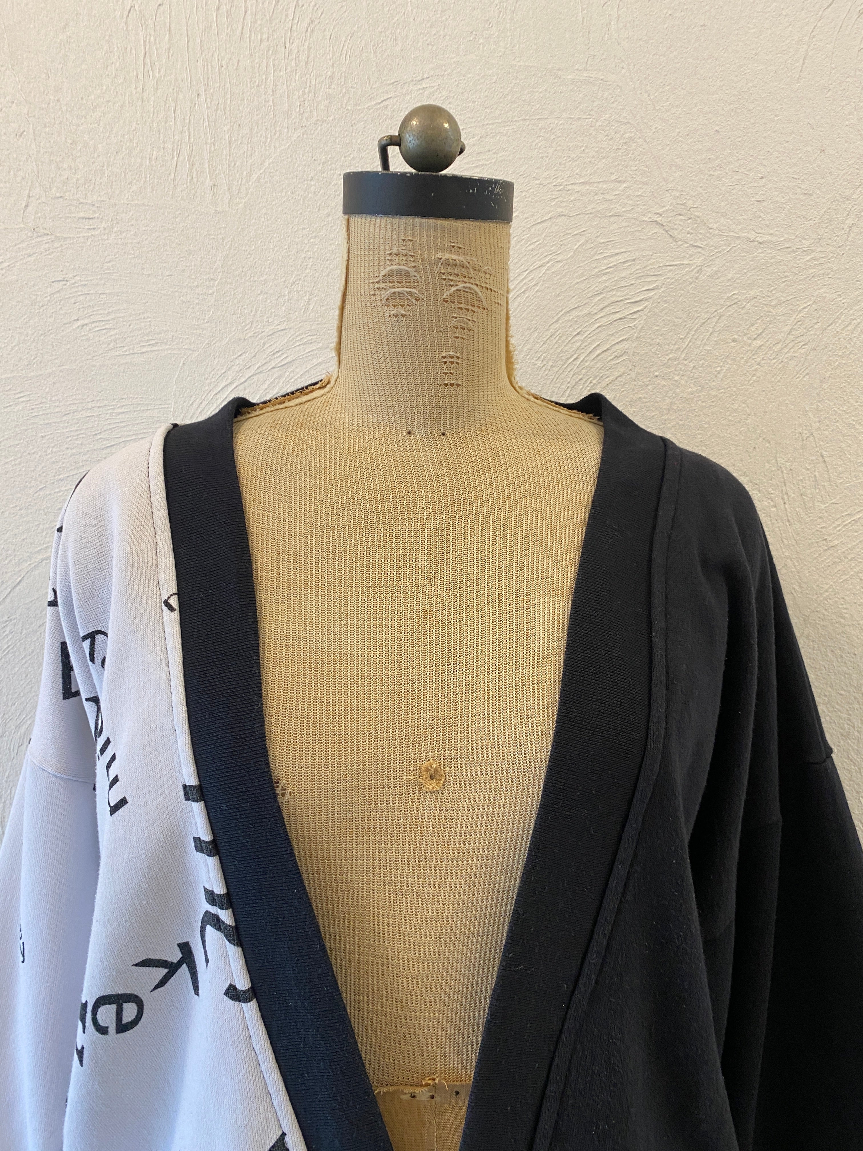 black & white sweat cardigan